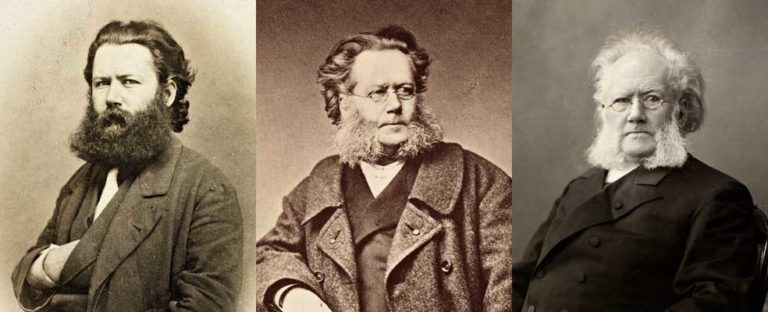 Tre bilder av Ibsen