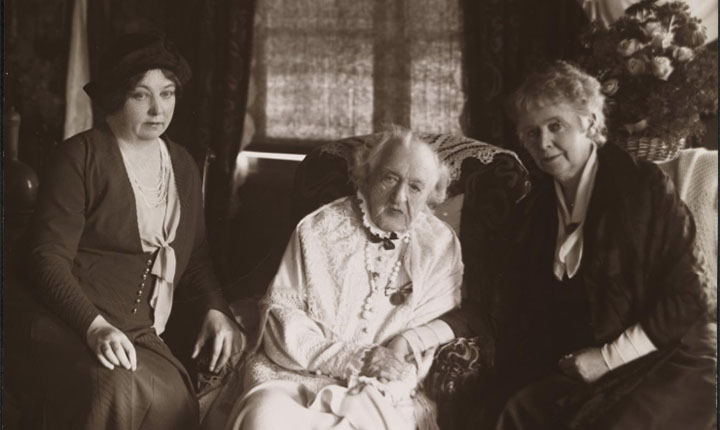 Bilde av Sigrid Undset, Karoline Bjørnson og Thekla Bjørnson