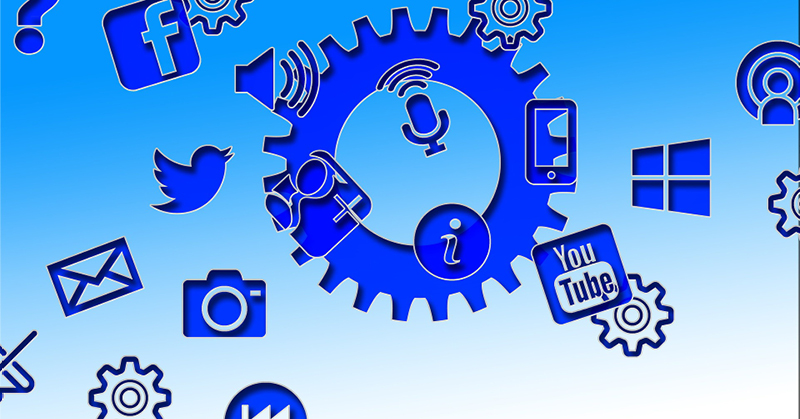 Illustrasjon av sosiale medier