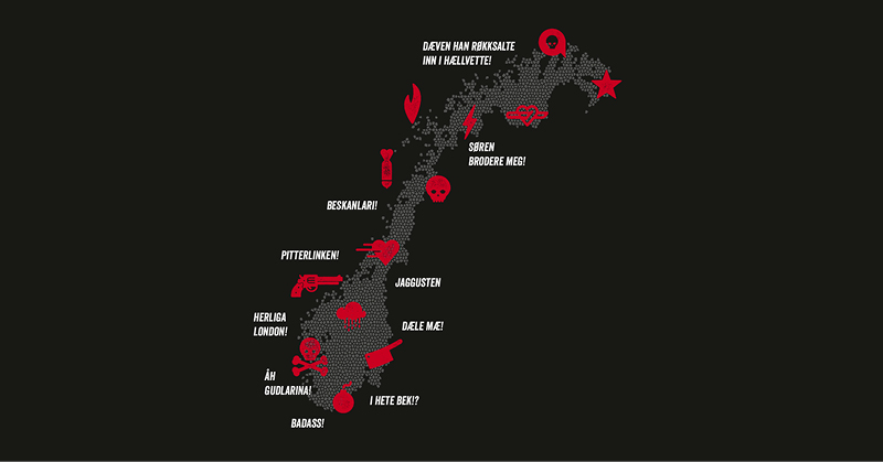 Bannekart over Norge