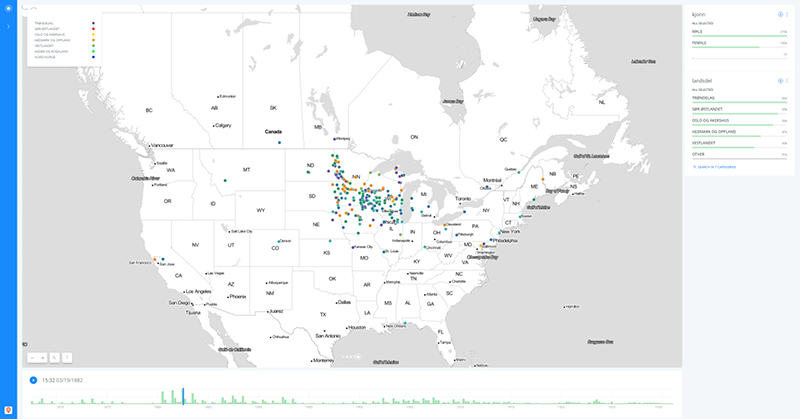 Kart over USA