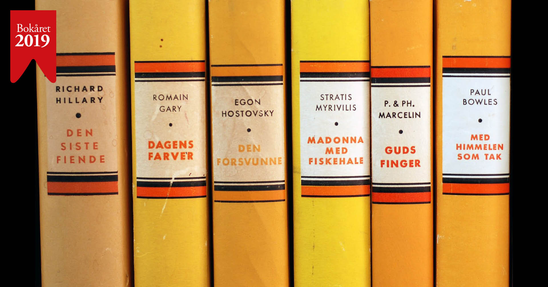 Bilde av flere bøker i "Den gule serie"