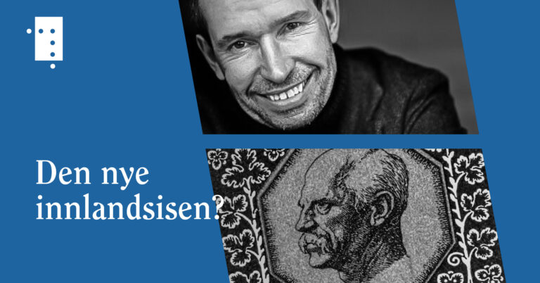 Portrett av Carsten Jensen og frimerke/oblat til Nansenpass