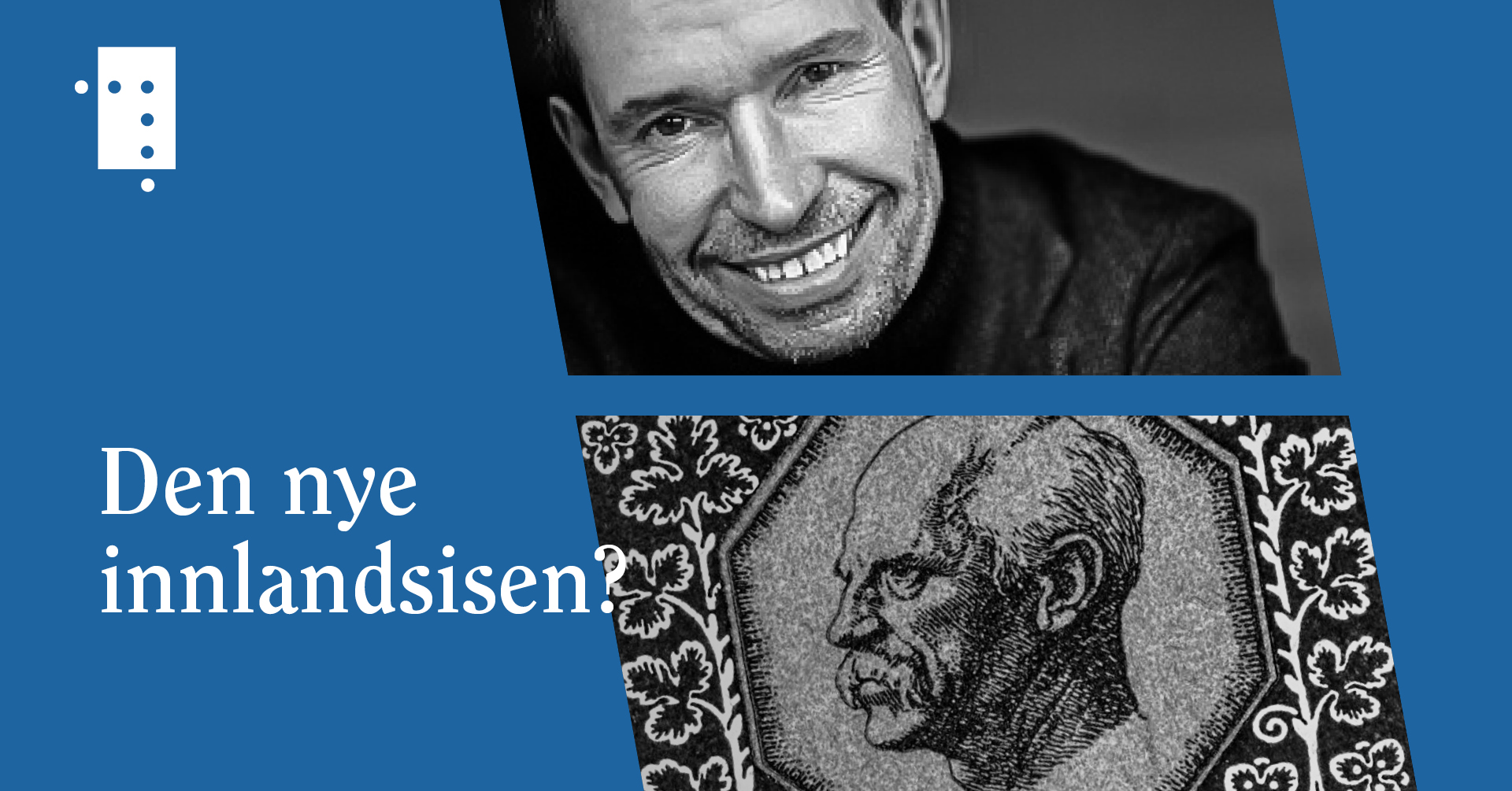 Portrett av Carsten Jensen og frimerke/oblat til Nansenpass