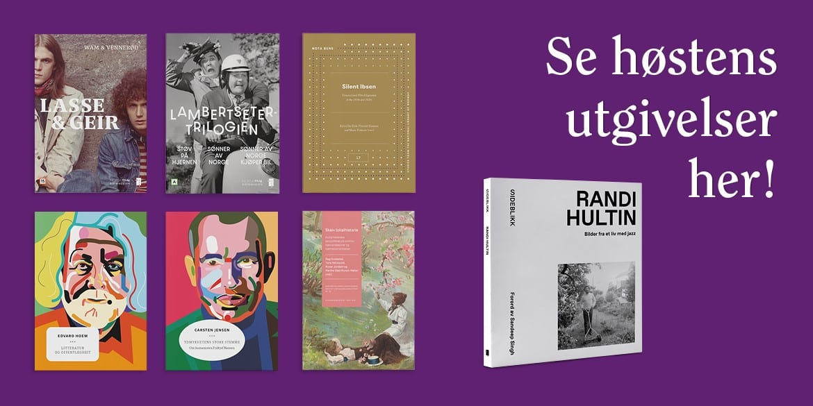 Stort banner med Nasjonalbibliotekets utgivelser høsten 2022.