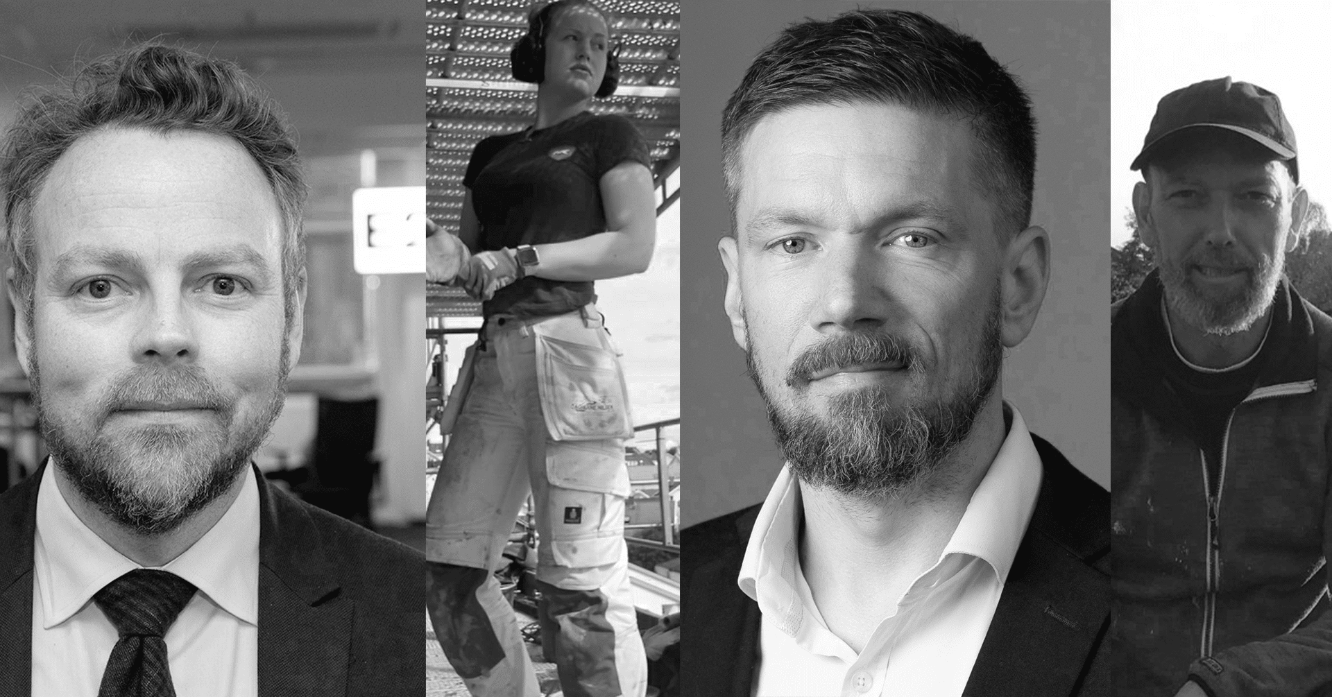 Bildet viser en sammensetning av fire forskjellige personer