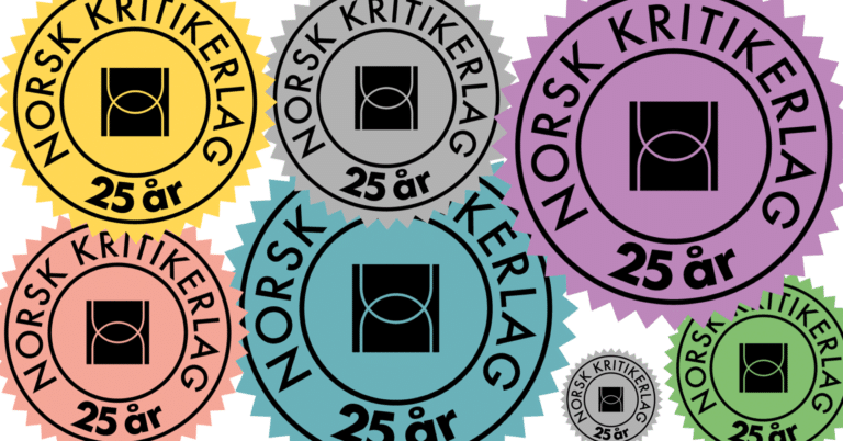 illustrasjoner av norsk kritikerlagets logoer med forskjellige farger