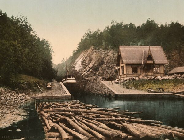 Løveid sluser, ca. 1890–1900