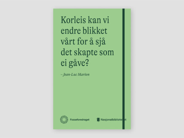 Notatbok: Fosseforedraget