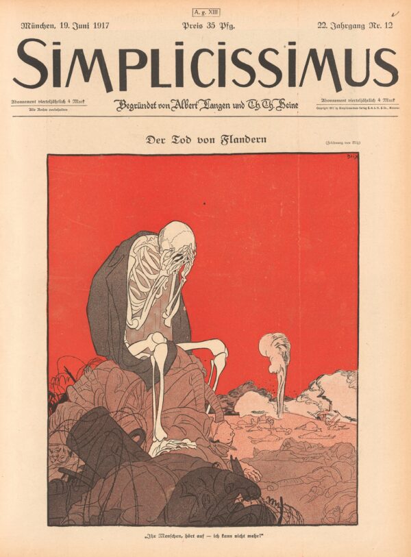 Døden i Flandern. Ragnvald Blix i Simplicissimus
