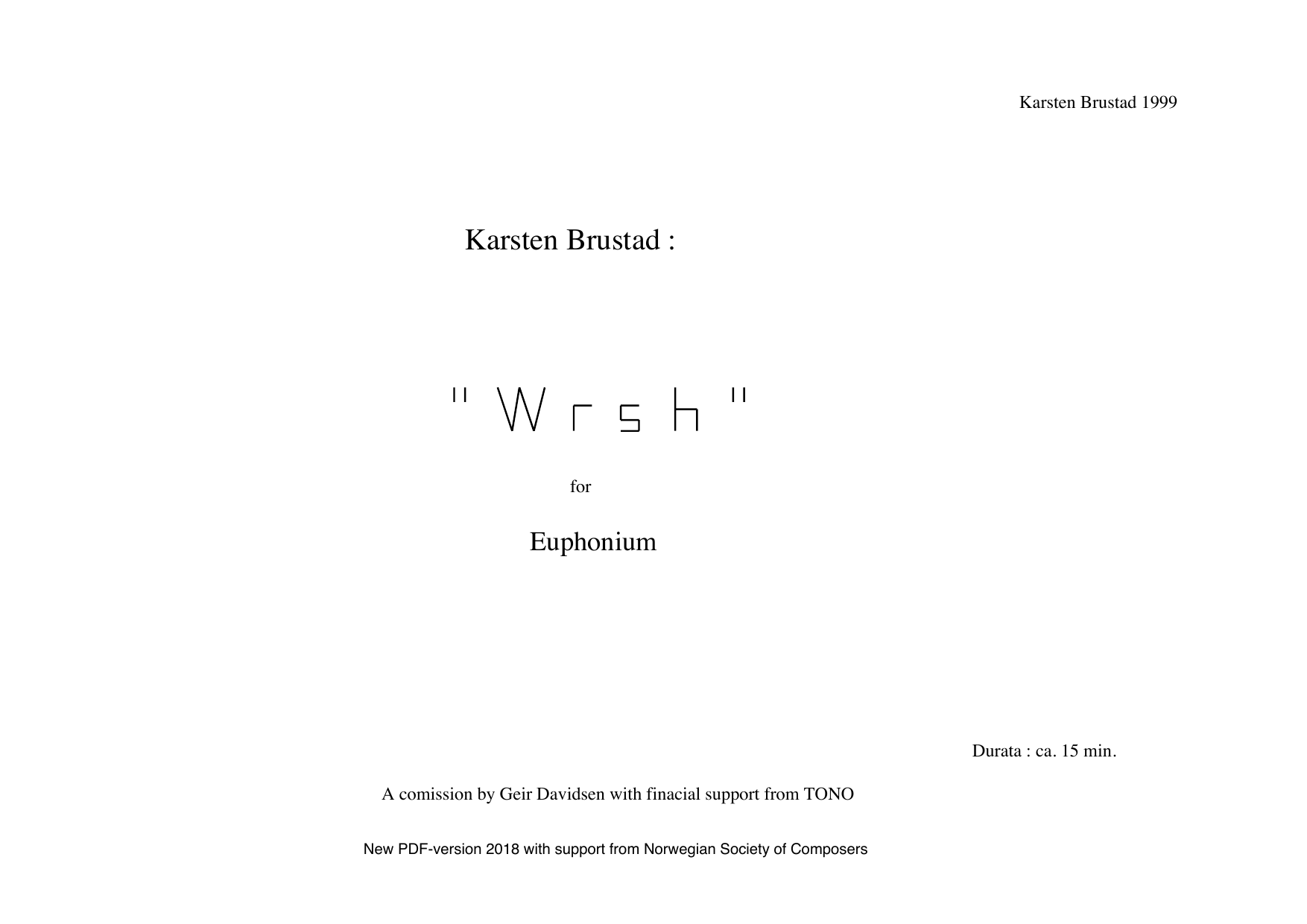 Wrsh for Euphonium