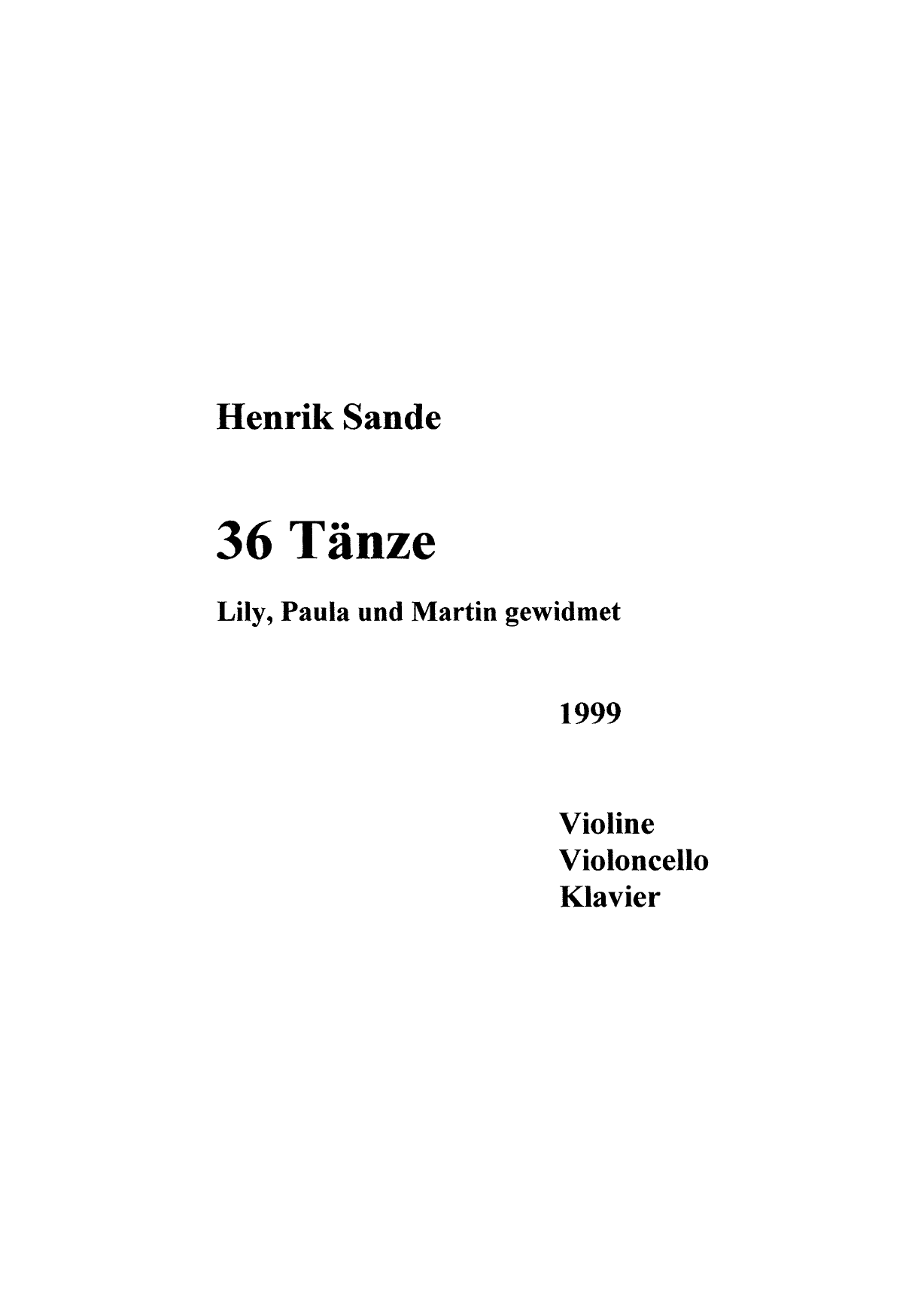 36 Tänze