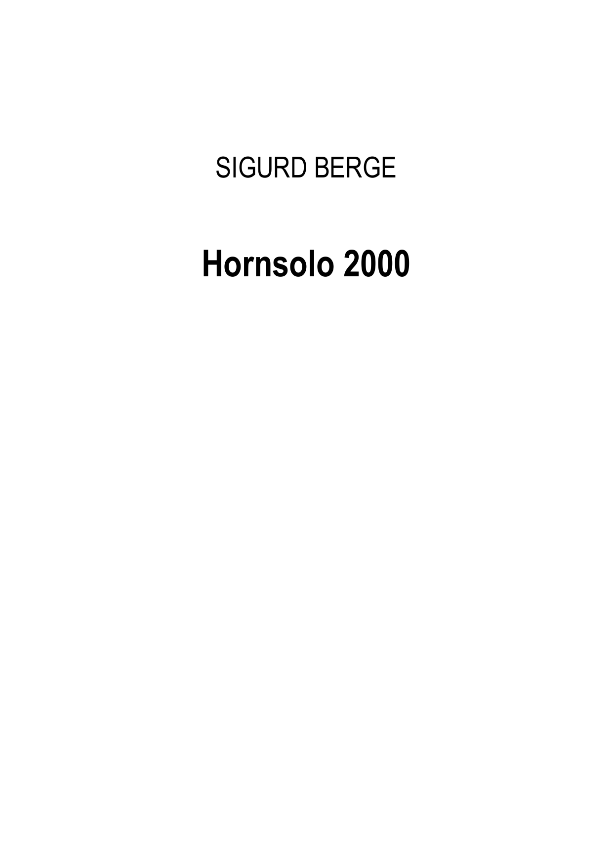 Hornsolo 2000