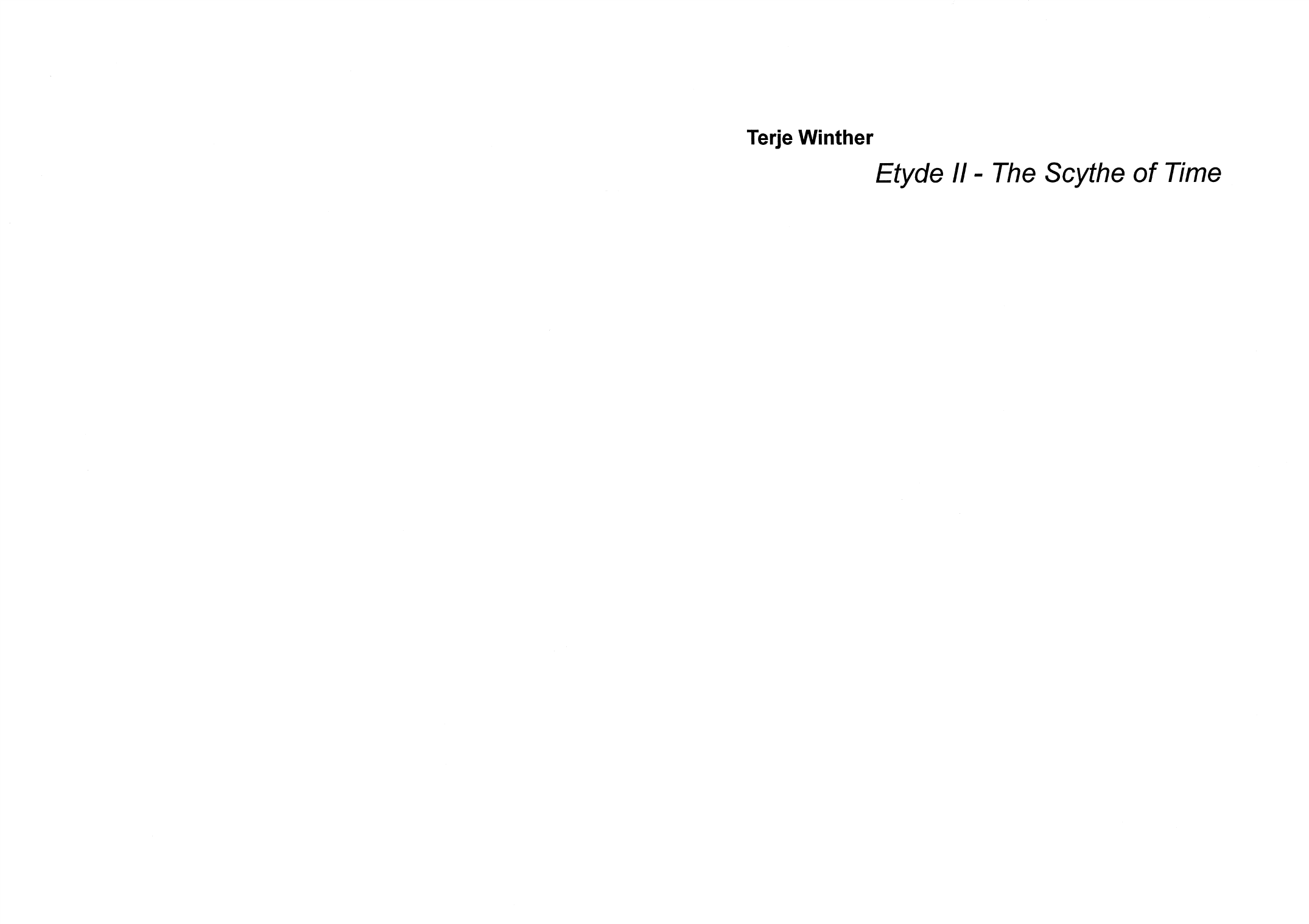 Etyde II - The Scythe of Time