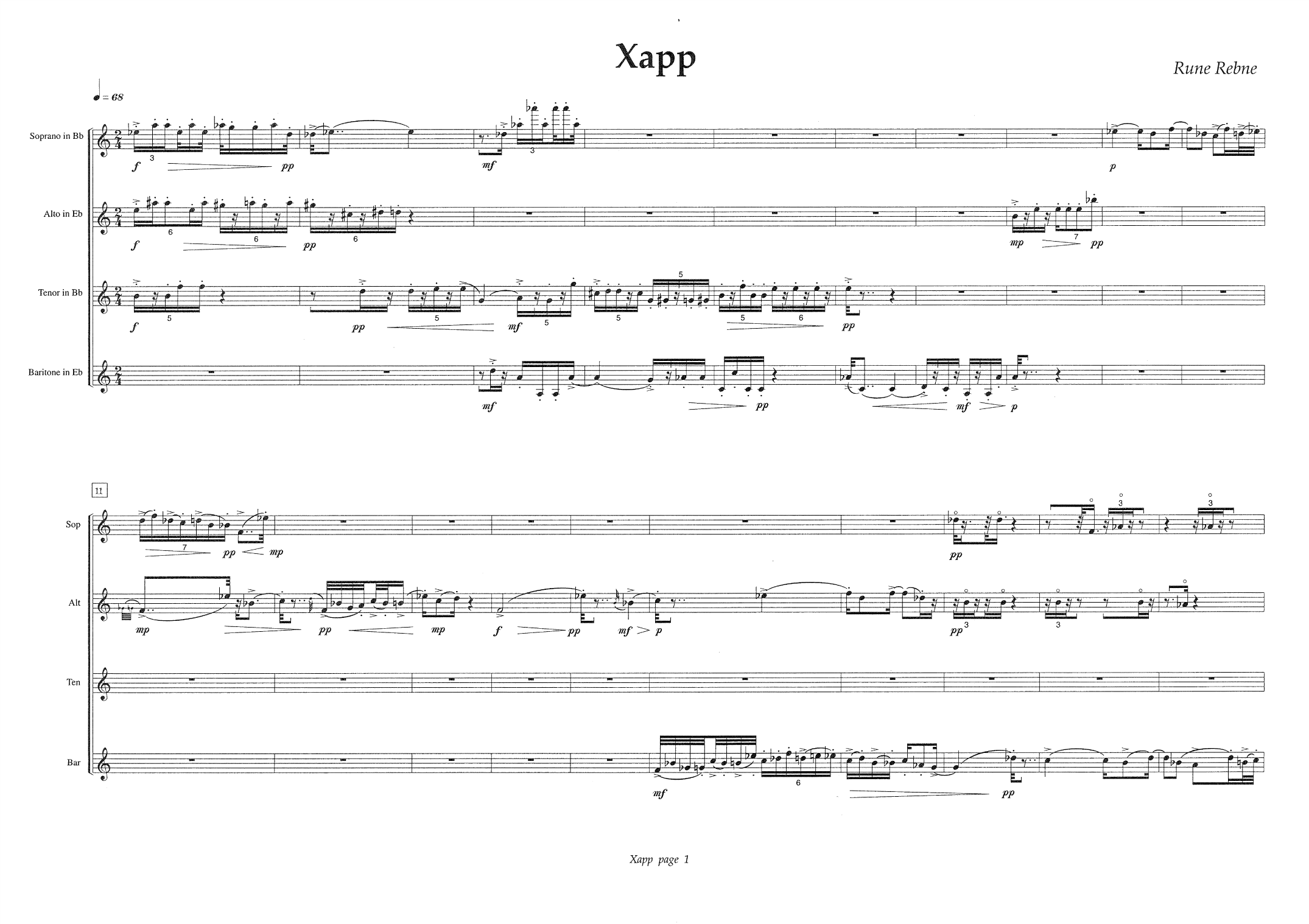 Xapp - For Saxophone Quartet - Bilde 3