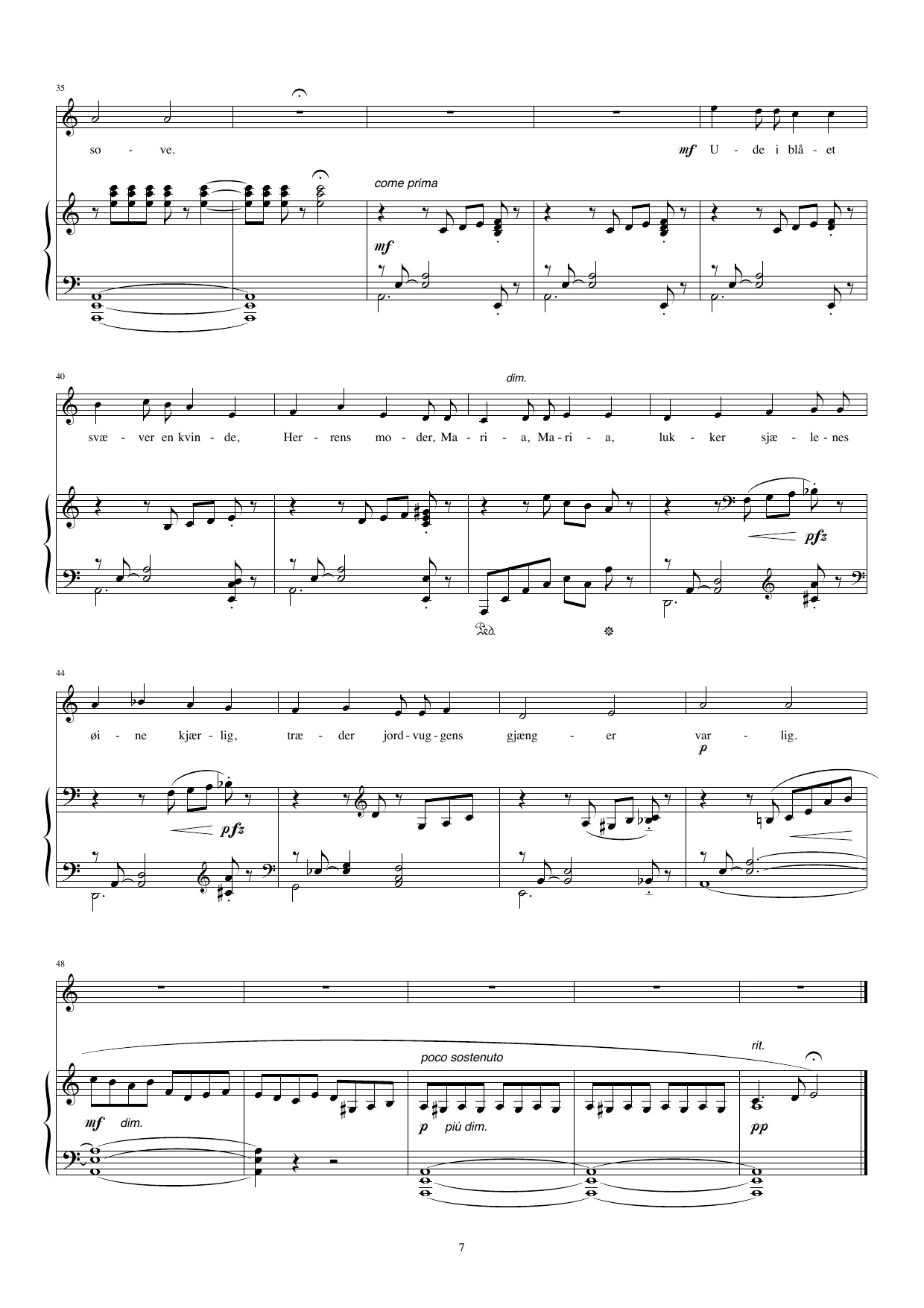 To sanger til tekster av Sigbjørn Obstfelder - For èn stemme (barnekor) og klaver eller to stemmer (solo eller barnekor) og klaver op. 8 <1979/2000 - Bilde 5