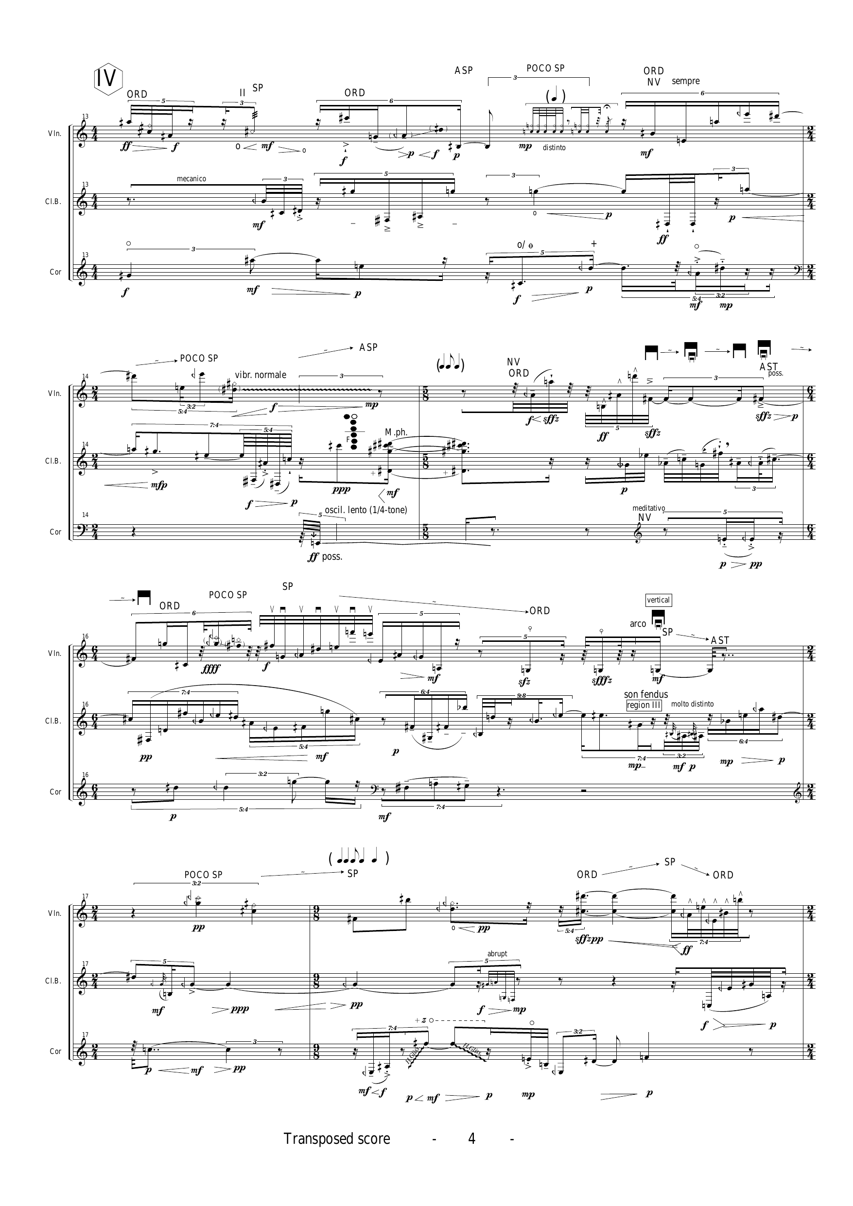 Contradiction - Pour violon, clarinette basse et cor <2000/ rev. 2009 - Image 8