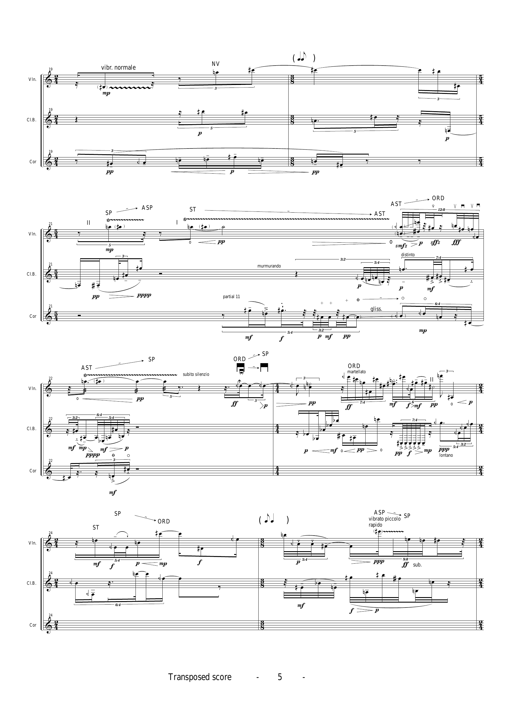 Contradiction - Pour violon, clarinette basse et cor <2000/ rev. 2009 - Image 9