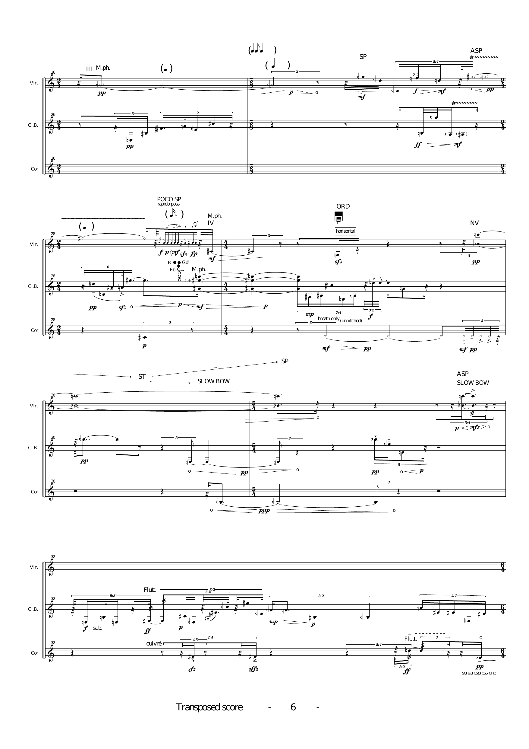 Contradiction - Pour violon, clarinette basse et cor <2000/ rev. 2009 - Image 10