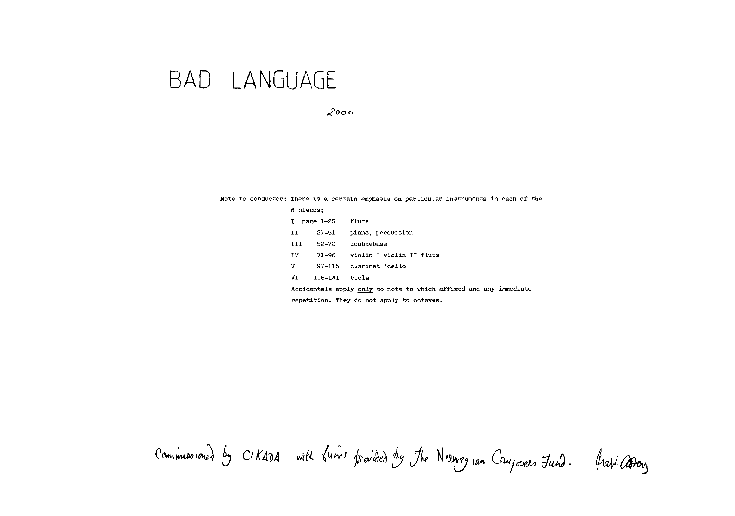 Bad Language