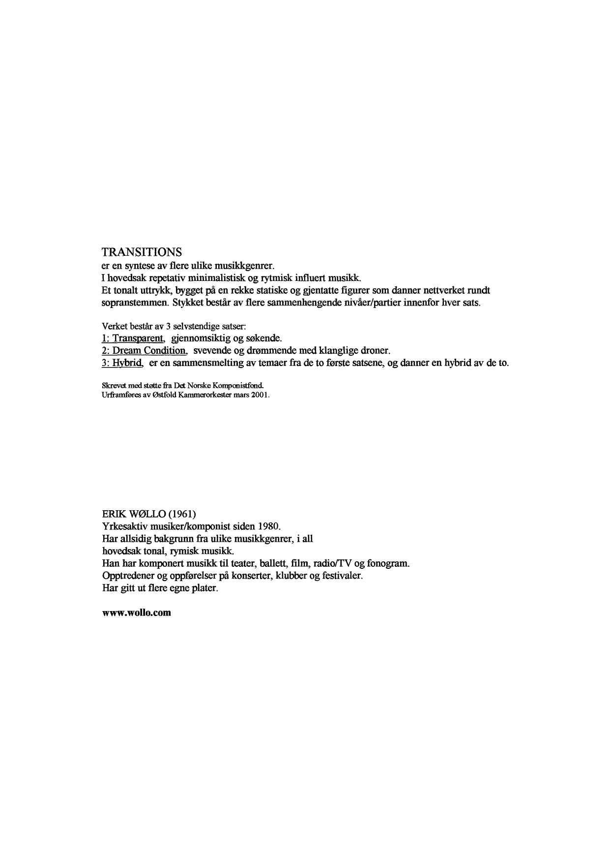 Transitions - Music for Sinfonietta with Soprano - Image 2