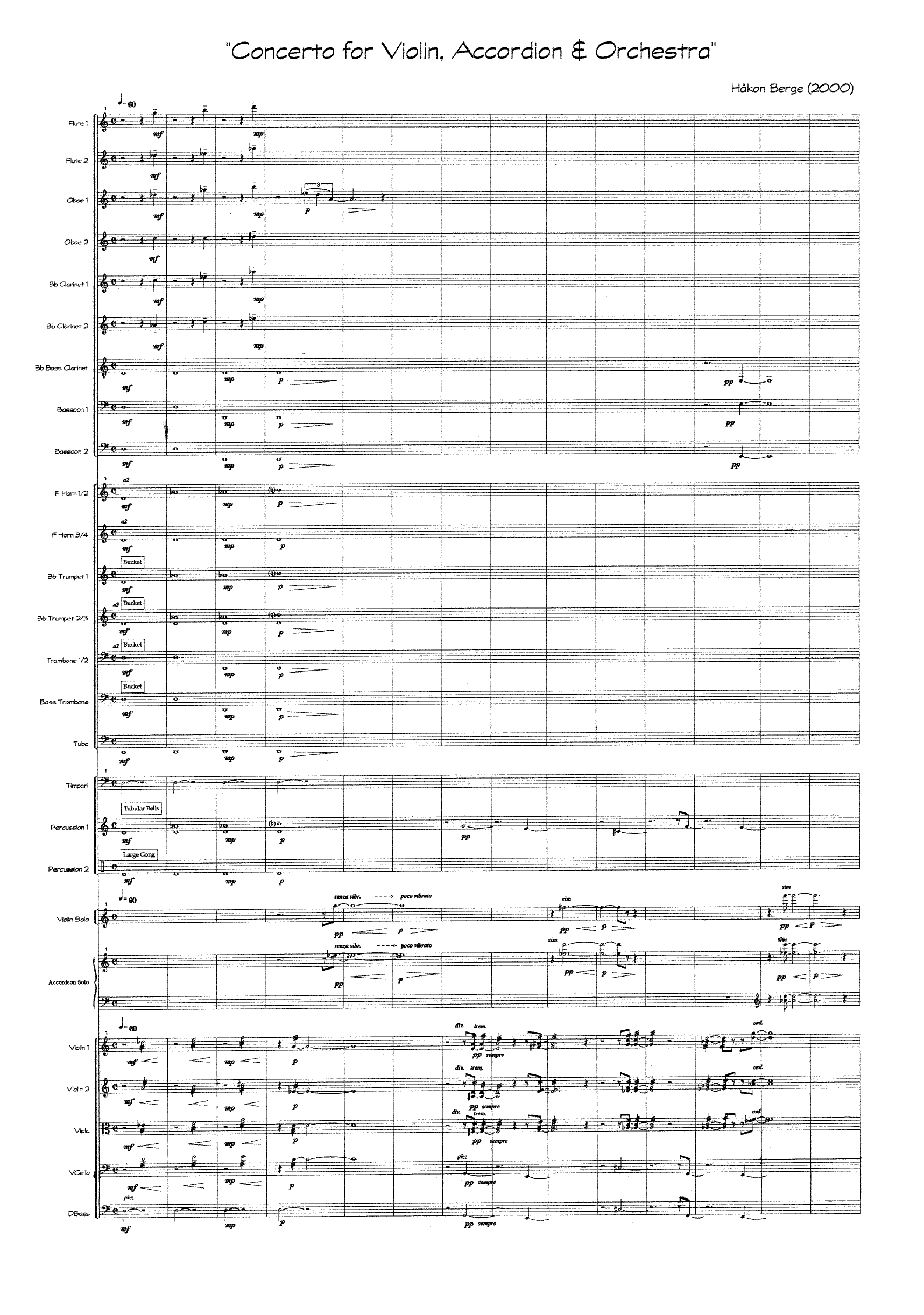 Concerto for Violin, Accordeon & Orchestra - Bilde 3