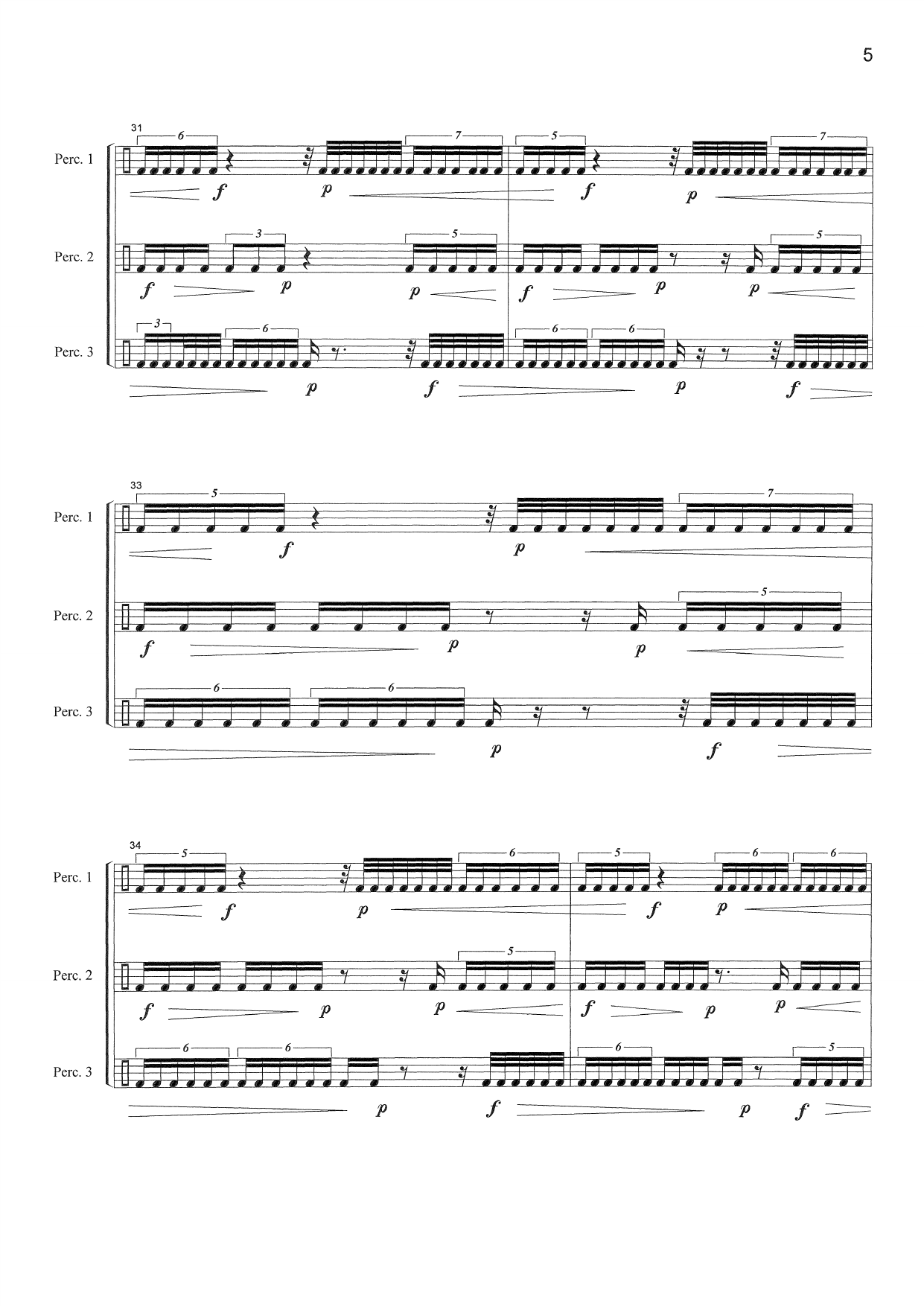 Toccata - For 3 slagverkere - Bilde 7