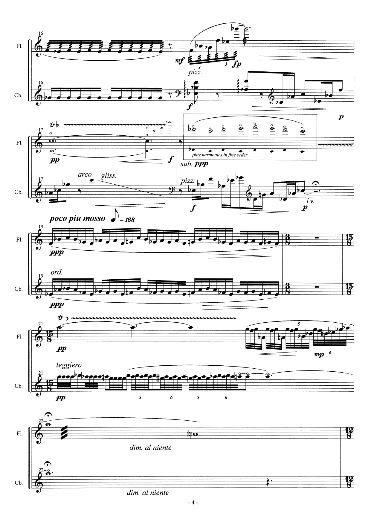 ...wither wander you - Duo Concertante for Flute and Bass - Image 8