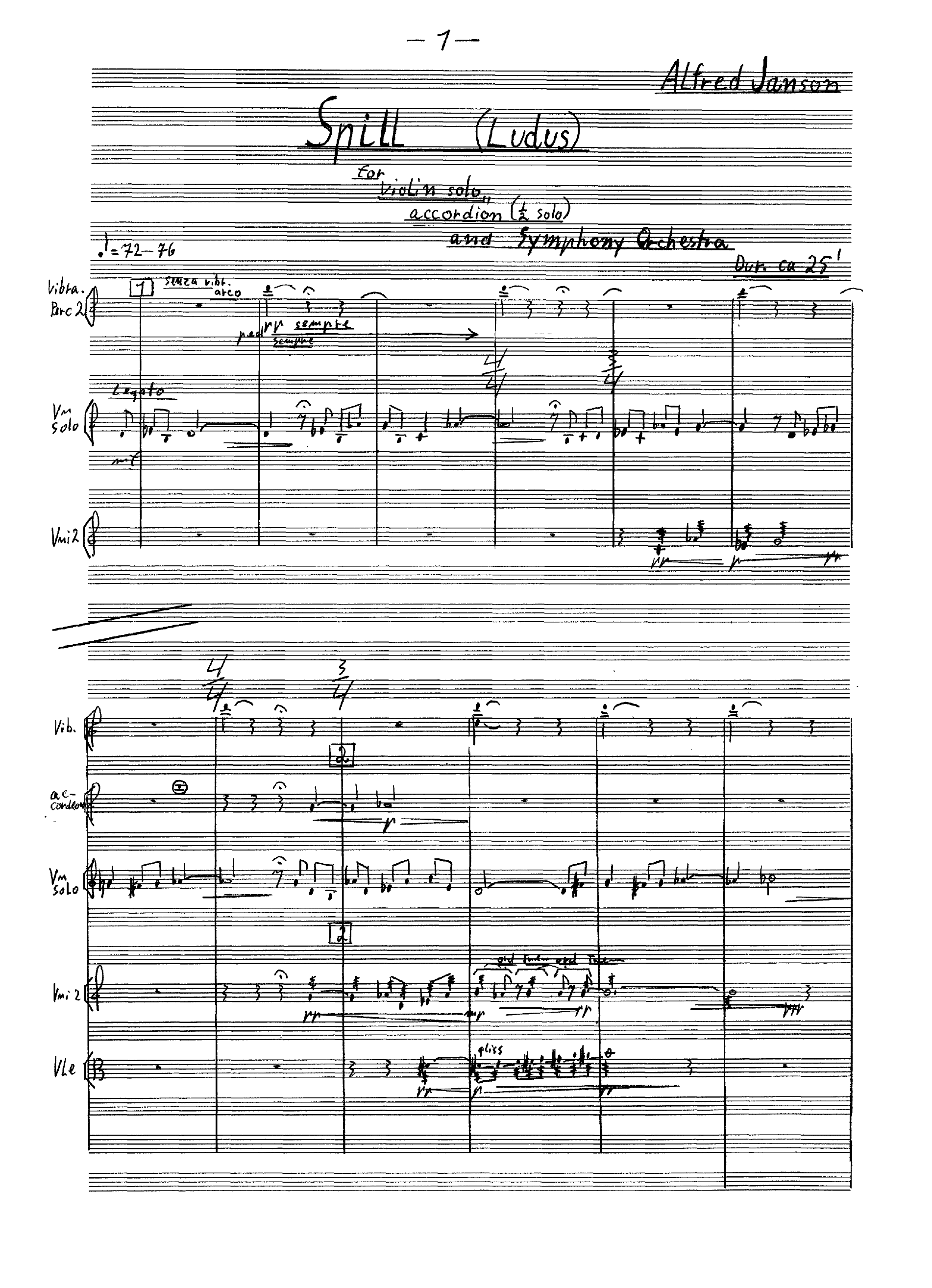 Spill - For Violin Solo, Accordion and Symphony Orchestra - Bilde 3