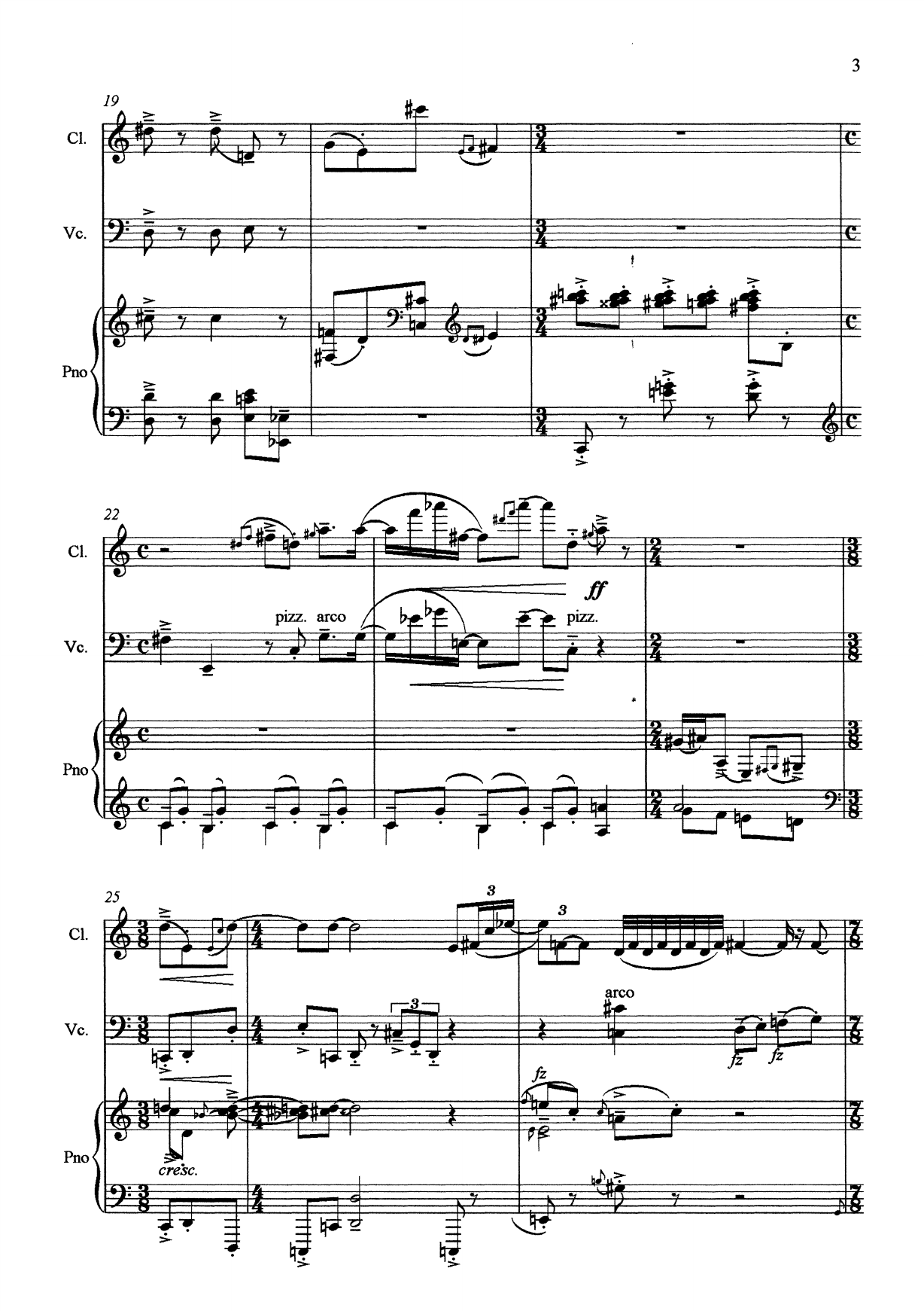 Trio Emanuelle - For Clarinet, Violoncello and Piano - Bilde 5