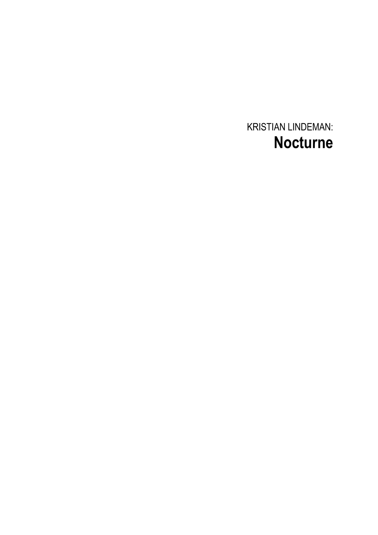 Nocturne - For obo og piano