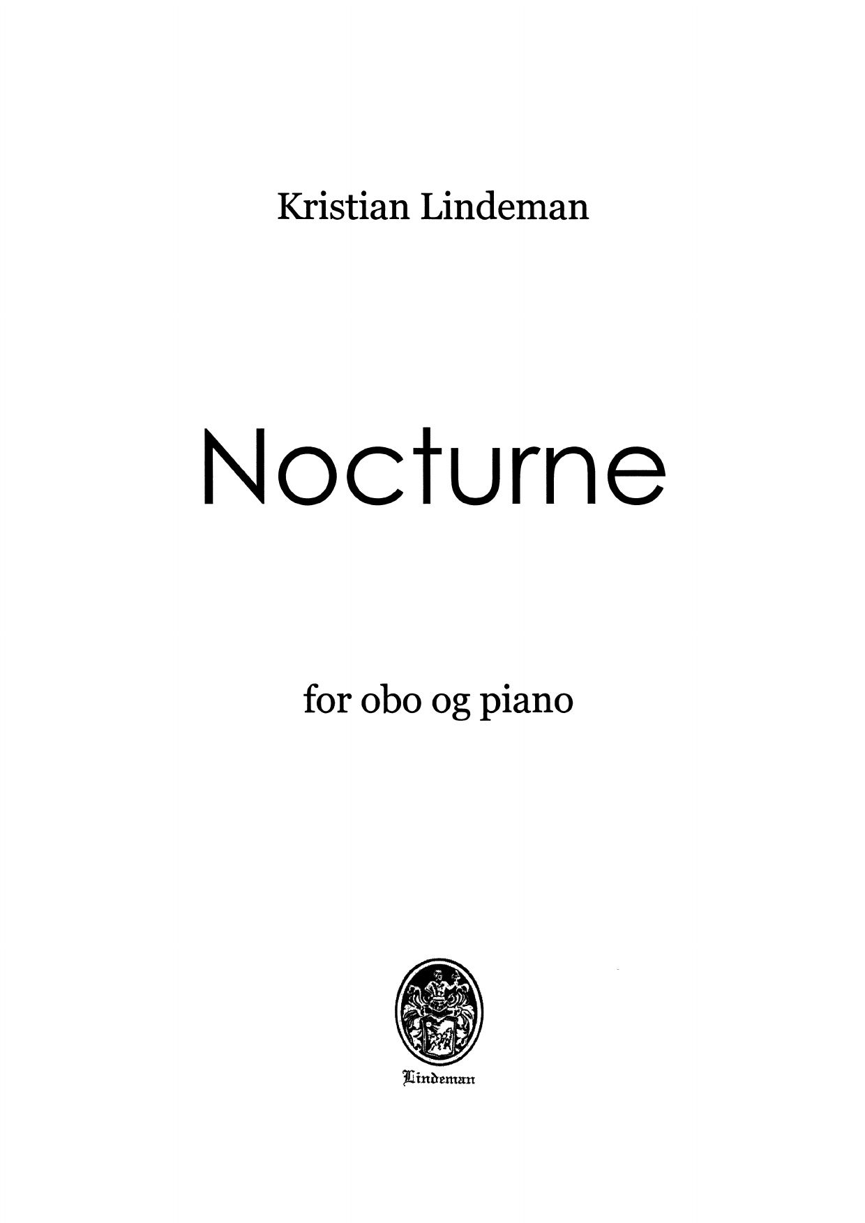 Nocturne - For obo og piano - Bilde 3