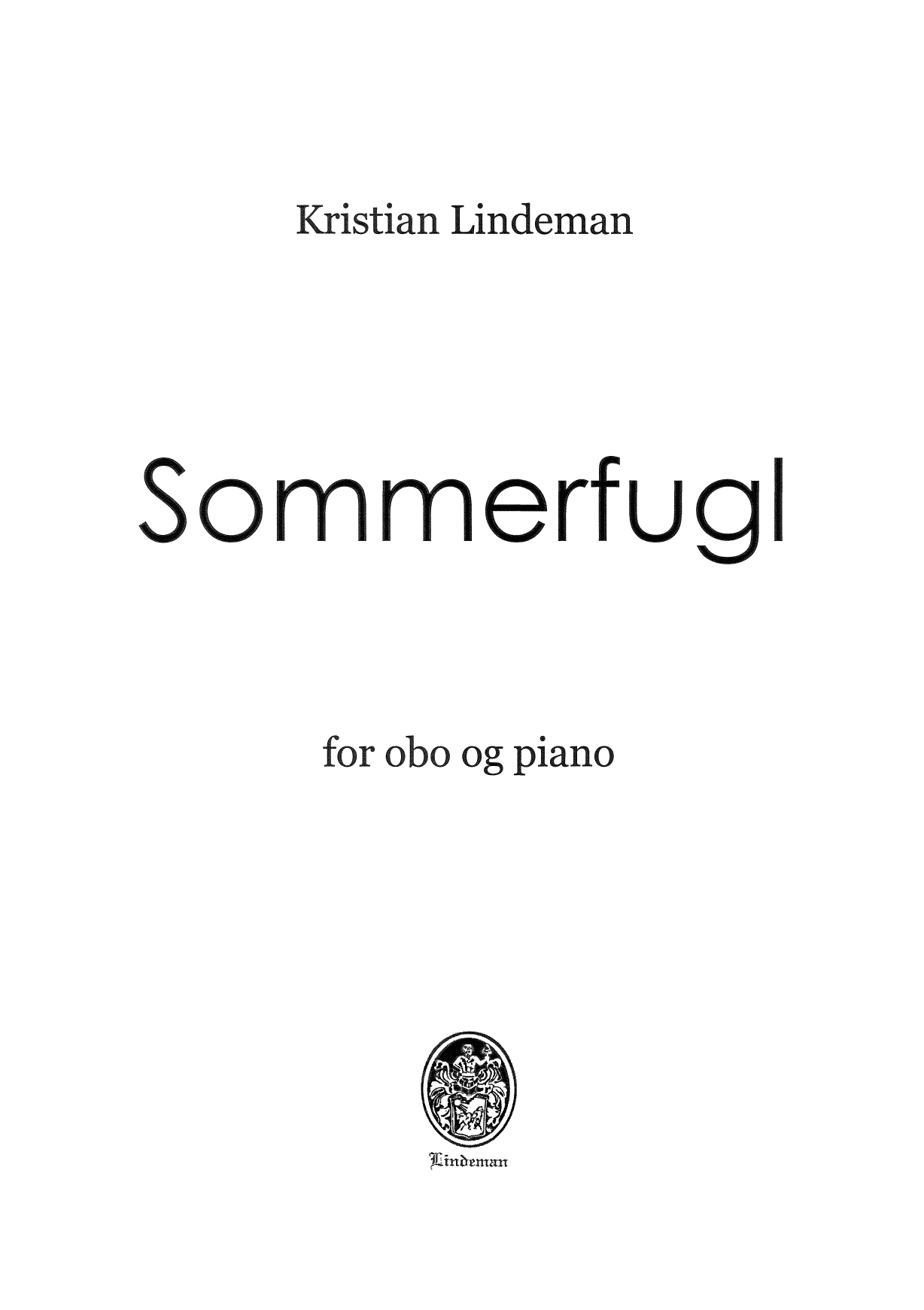 Sommerfugl - For obo og piano