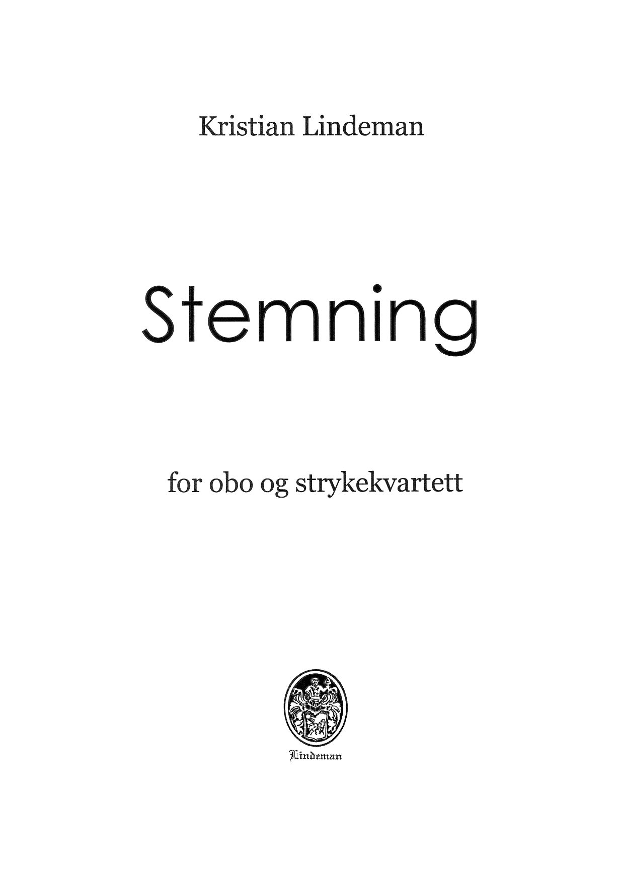 Stemning - For obo og strykekvartett
