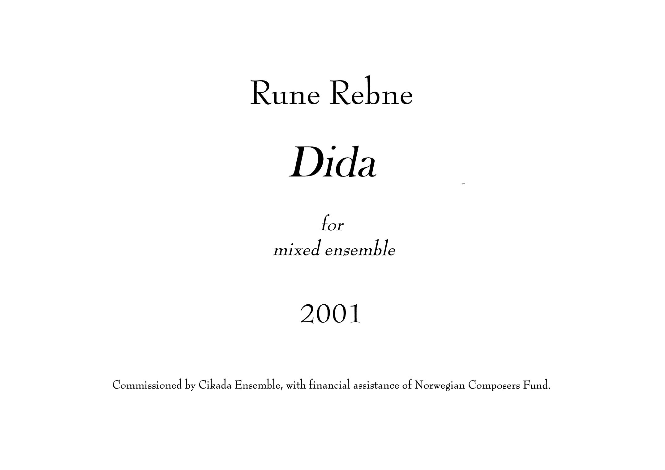 Dida - For mixed ensemble