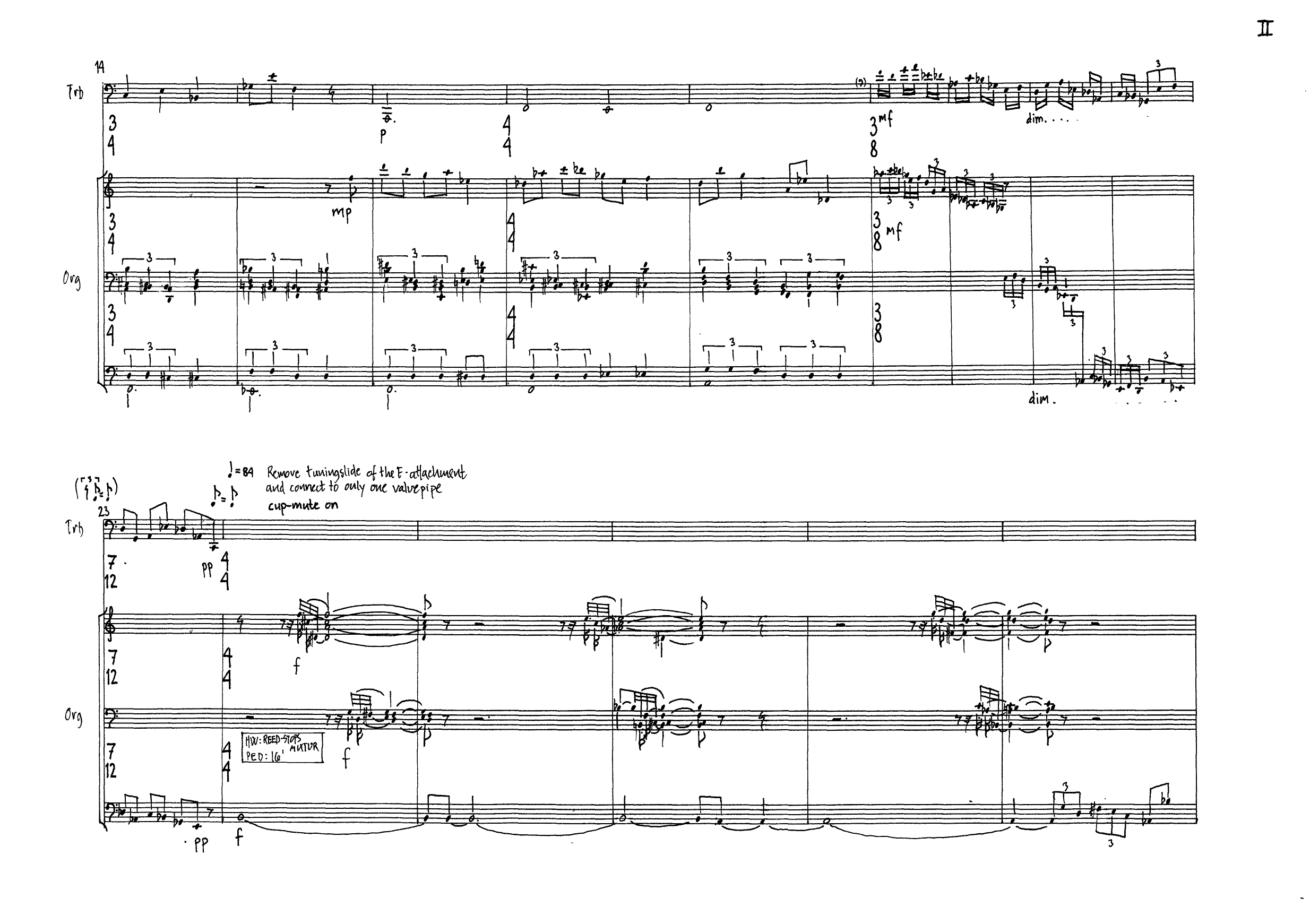 Hver avreise er en hjemkomst - For trombone and organ - Image 4