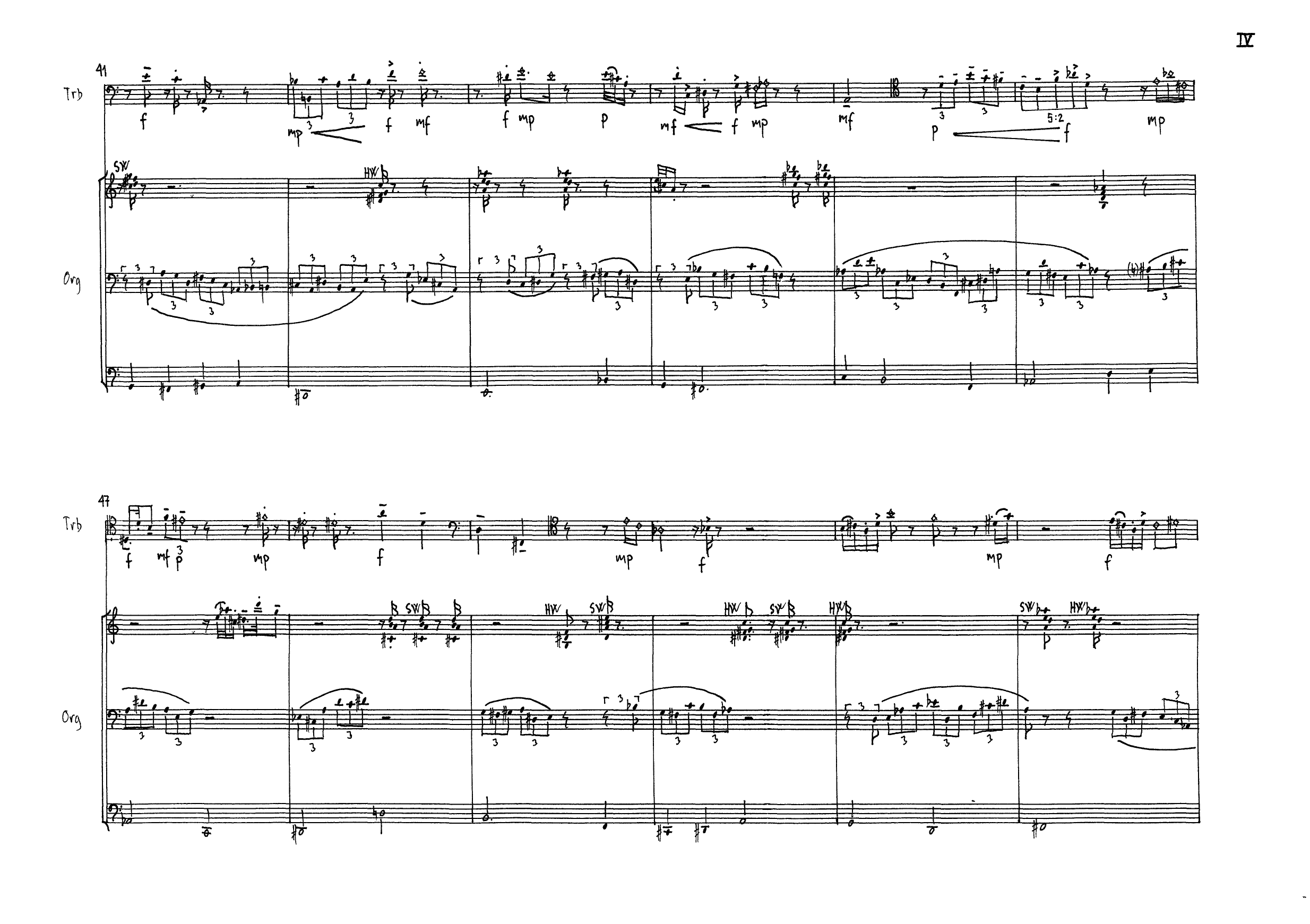 Hver avreise er en hjemkomst - For trombone and organ - Image 6