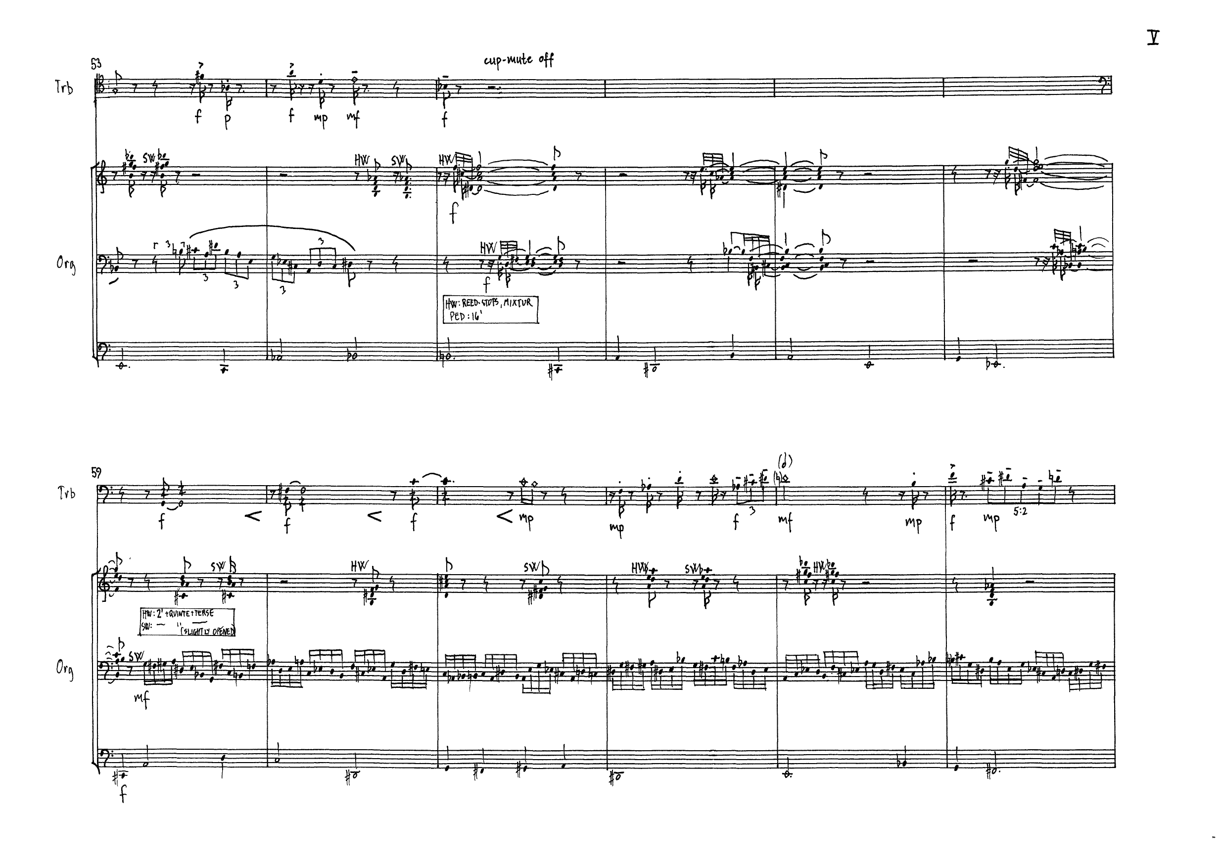 Hver avreise er en hjemkomst - For trombone and organ - Image 7