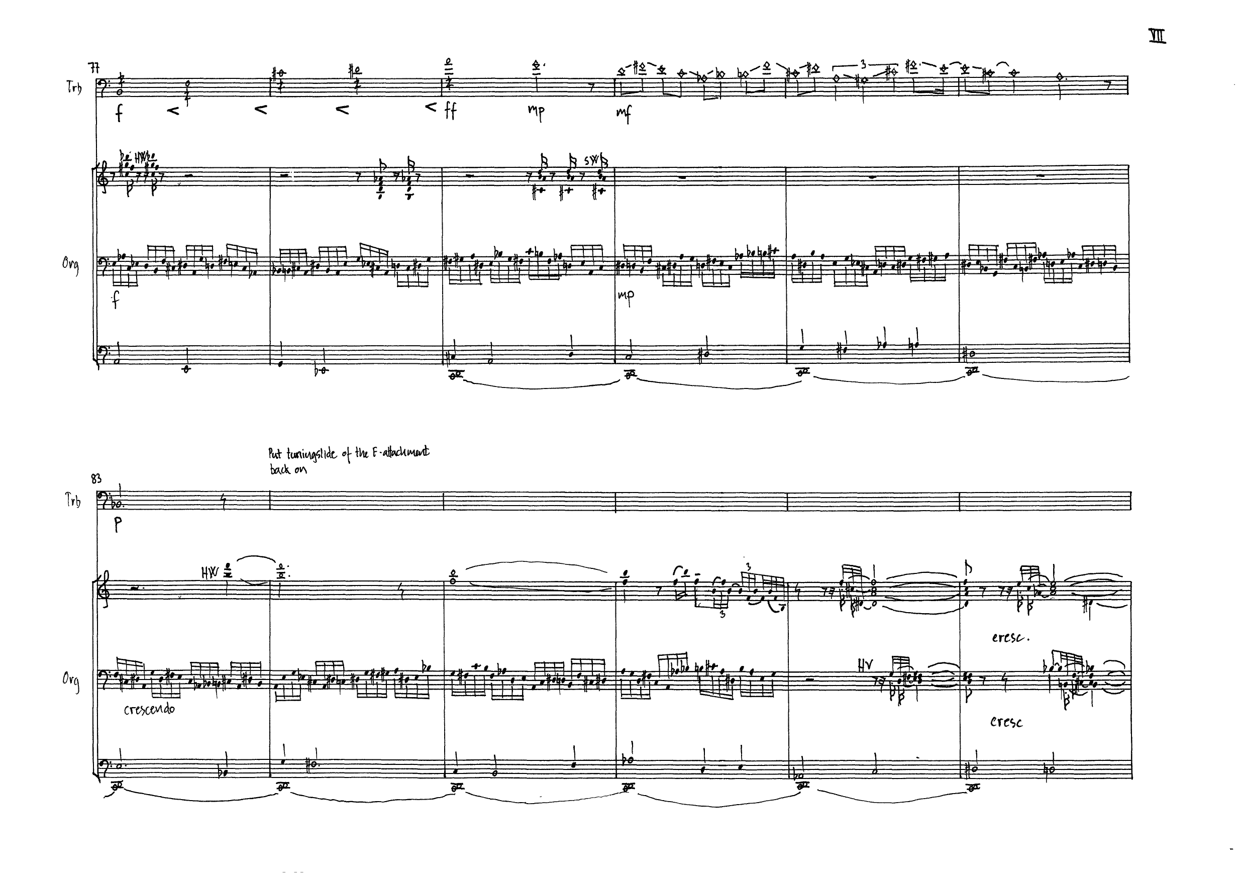 Hver avreise er en hjemkomst - For trombone and organ - Image 9
