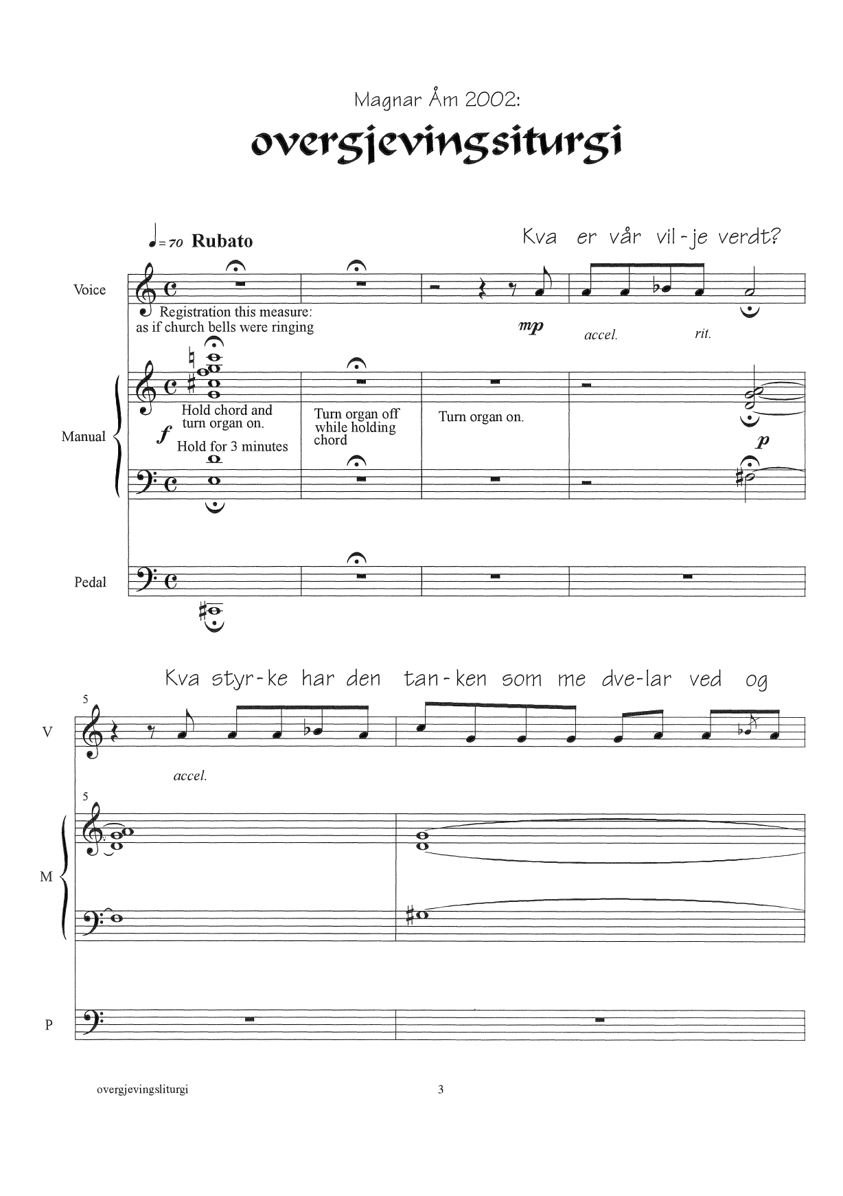 liturgy of surrender : for folk singer (soprano) and organ - Image 3