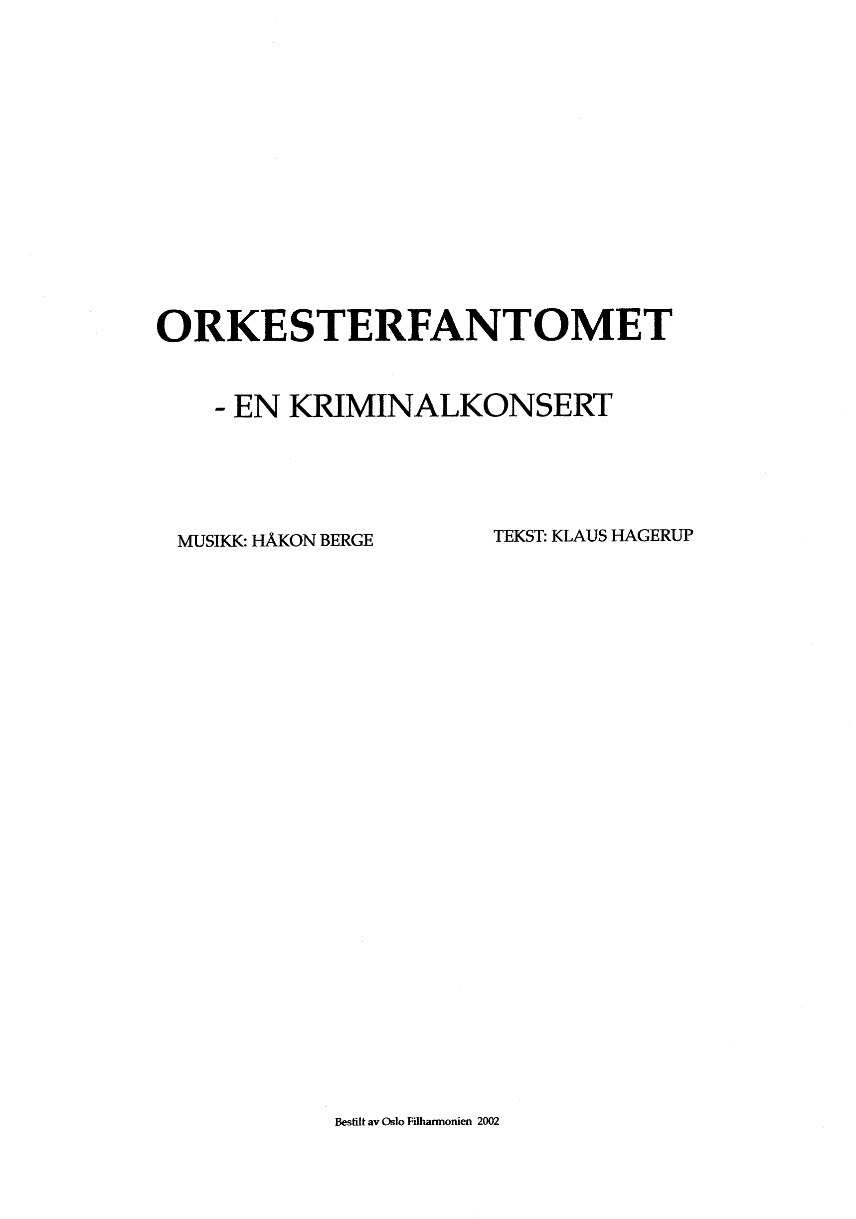 Orkesterfantomet - En kriminalkonsert