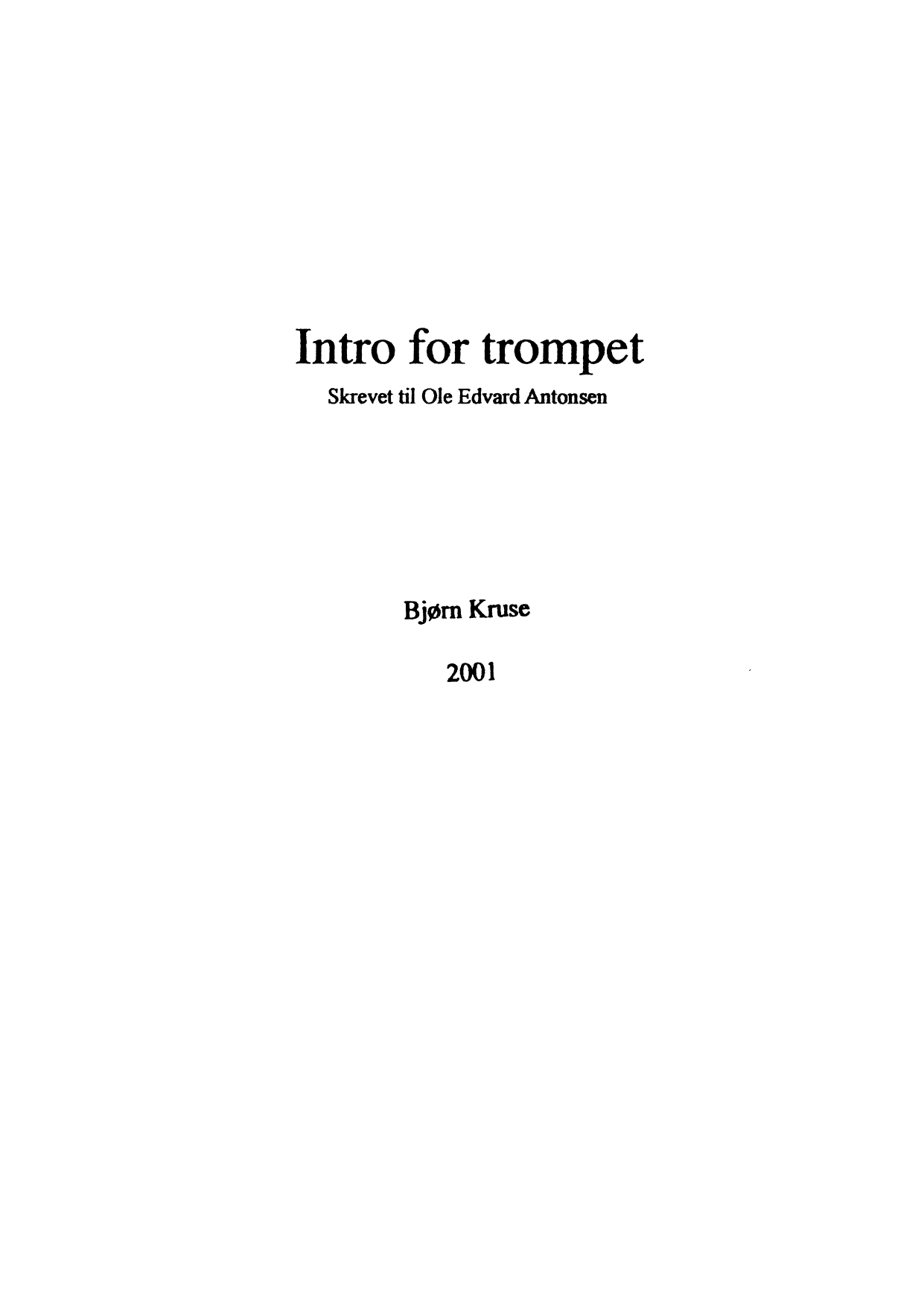 Intro for trompet