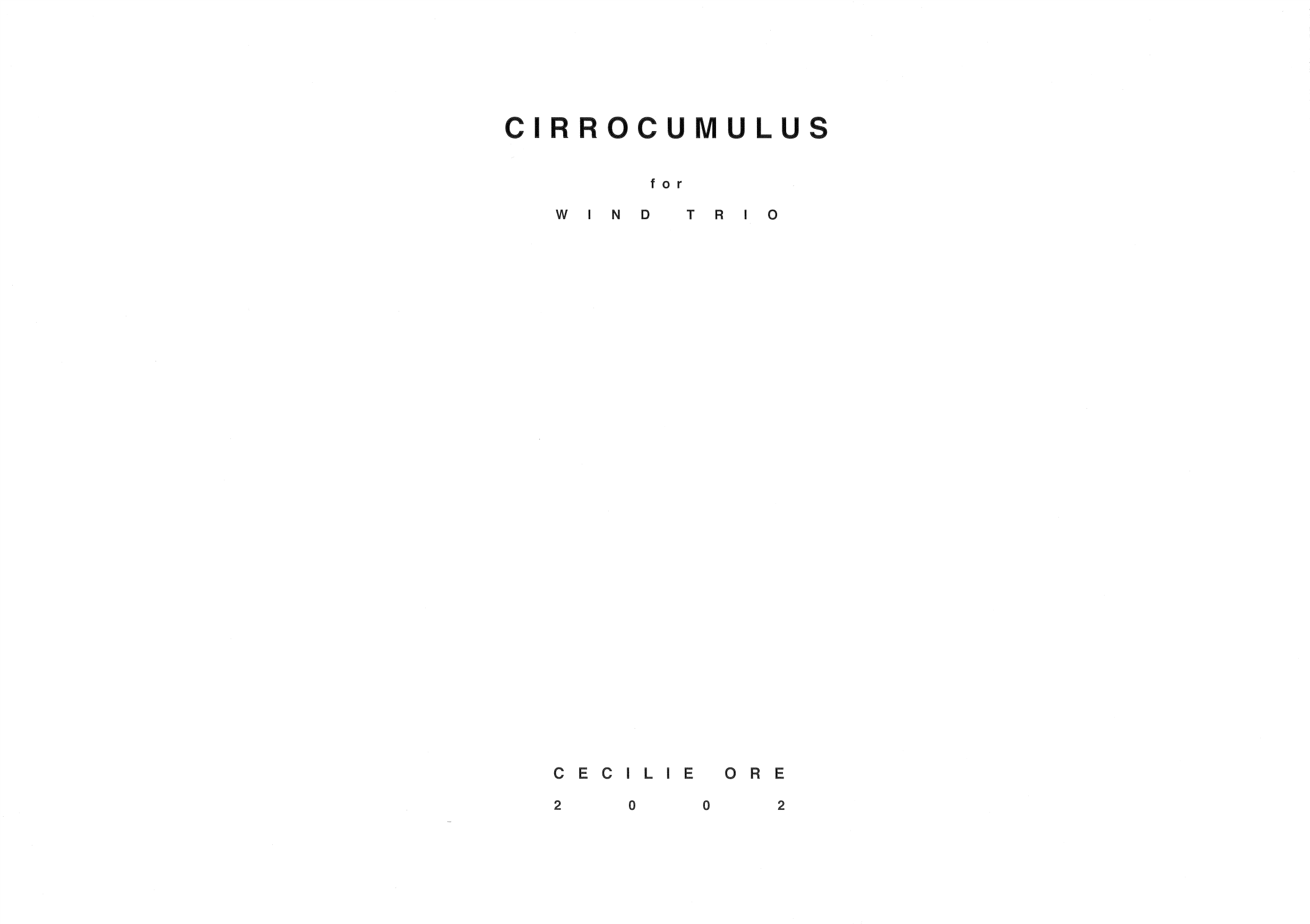 Cirrocumulus - For Wind Trio