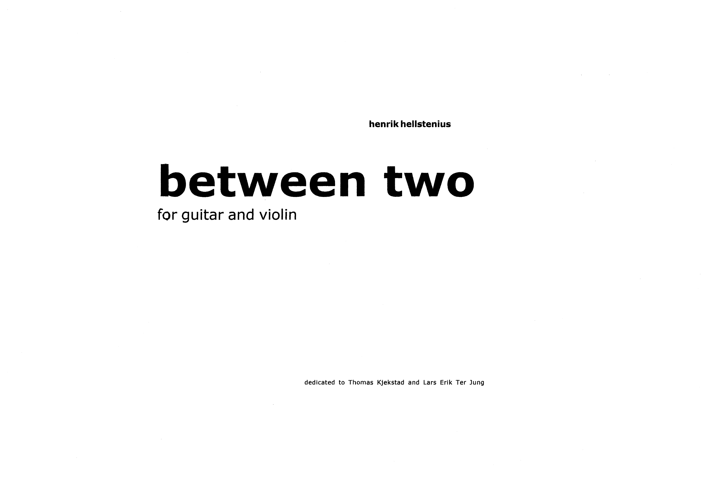 Between Two - For Guitar and Violin