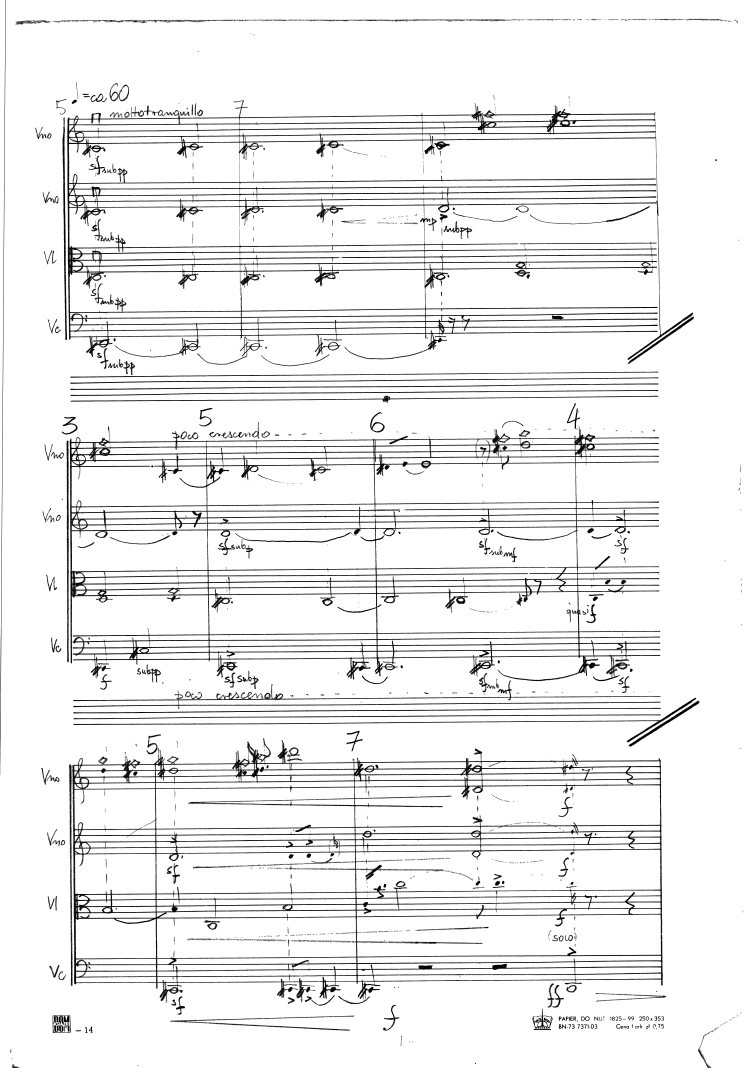 Fantasie - Per pfe, vno I, vno II, vl, vc - Image 3