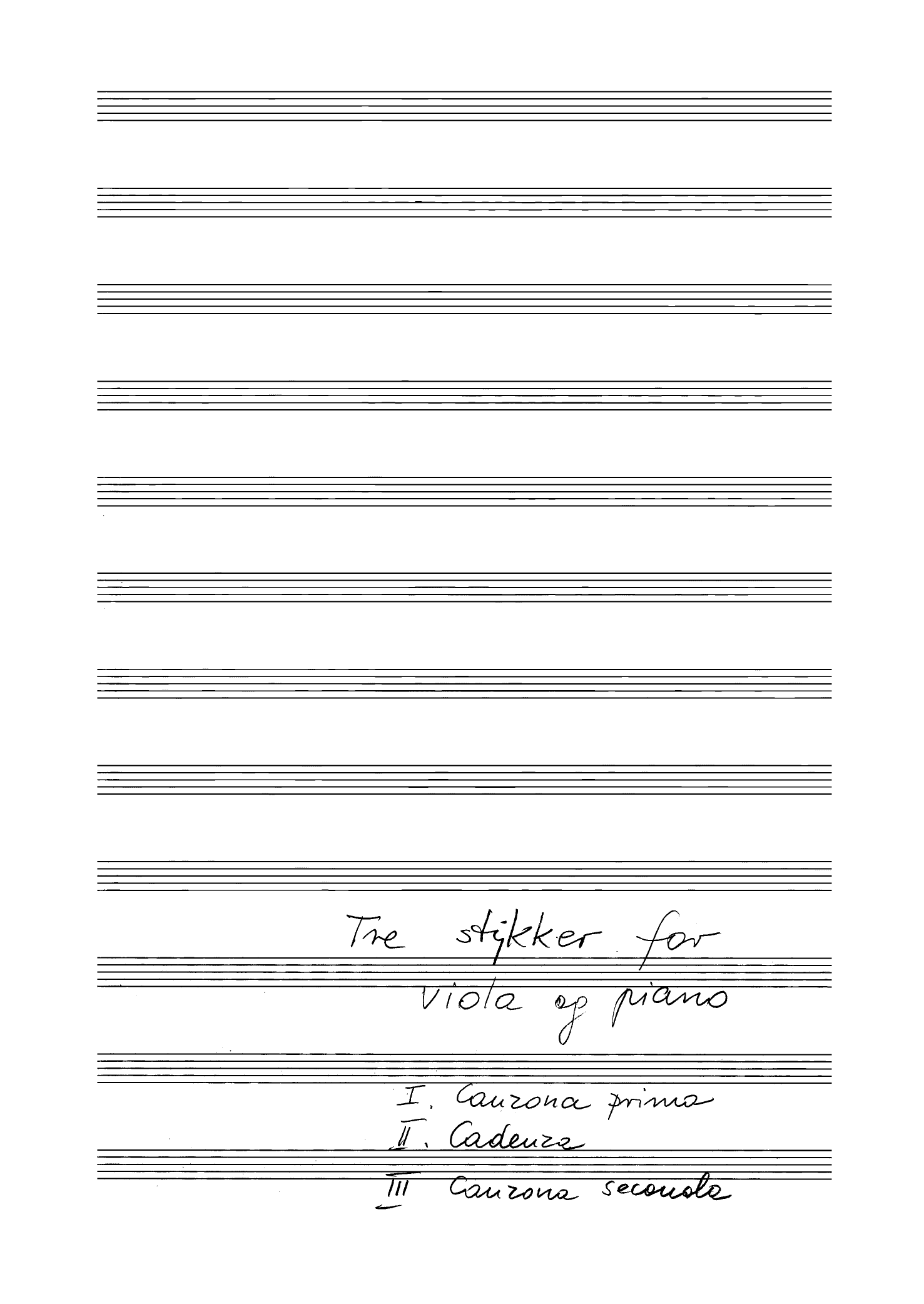 Tre stykker for viola og piano