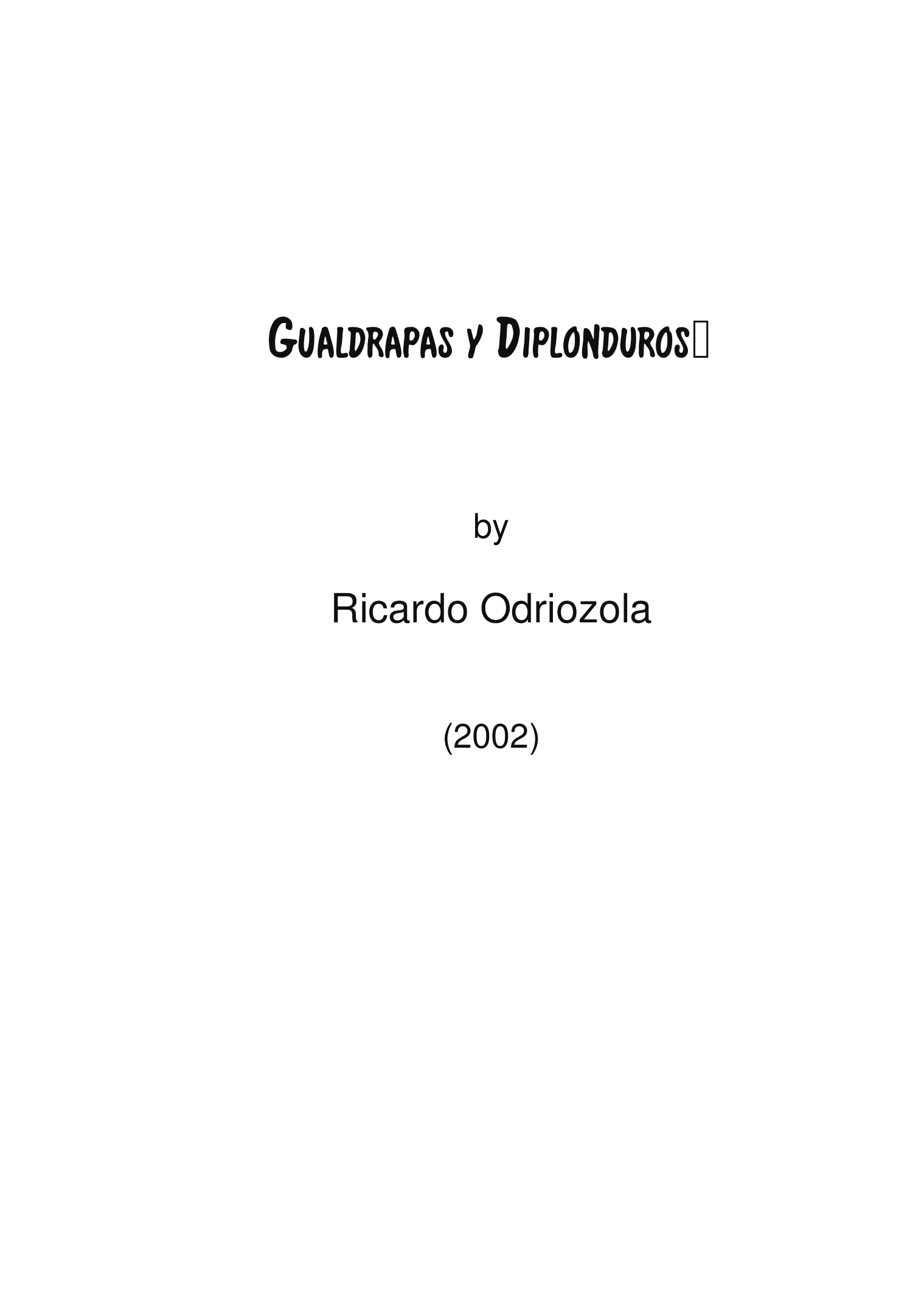 Gualdrapas y diplonduros