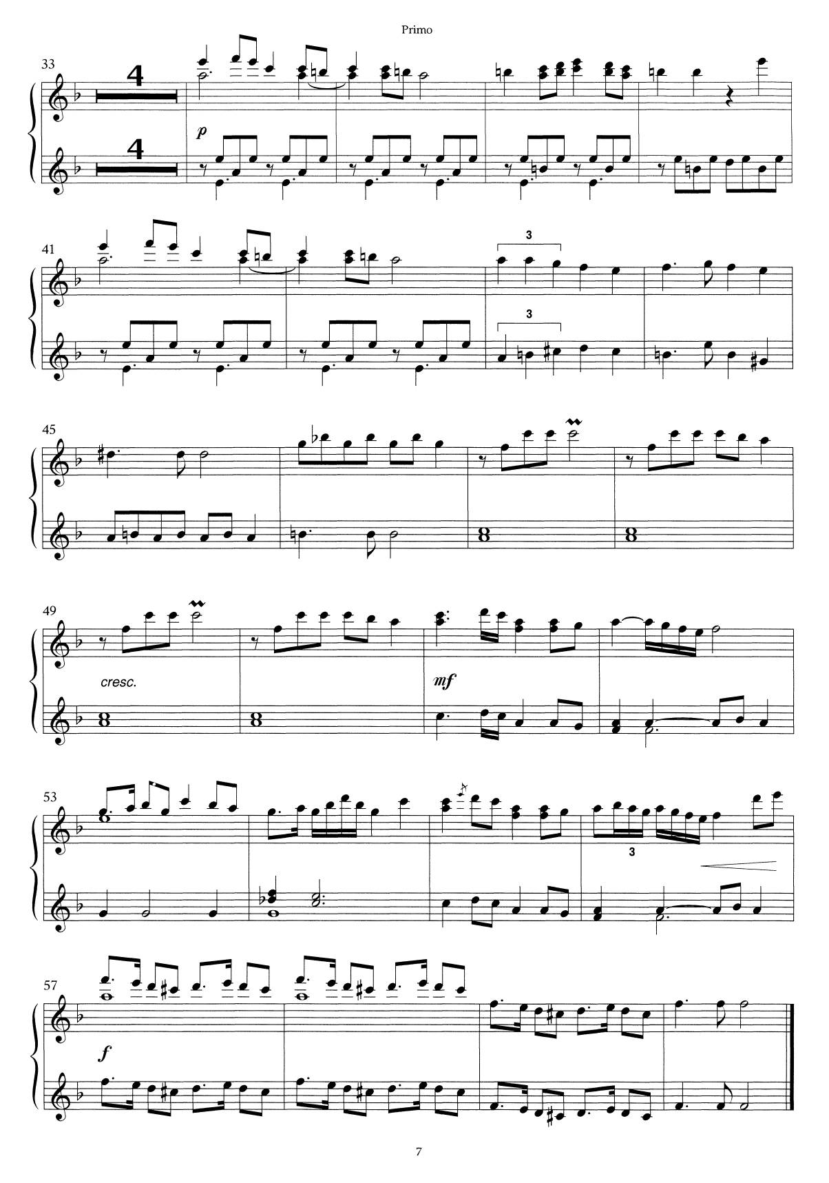 A Glitter in the Mountain - Little suite on Norwegian folk tunes : For piano duet, Op. 55 - Image 7