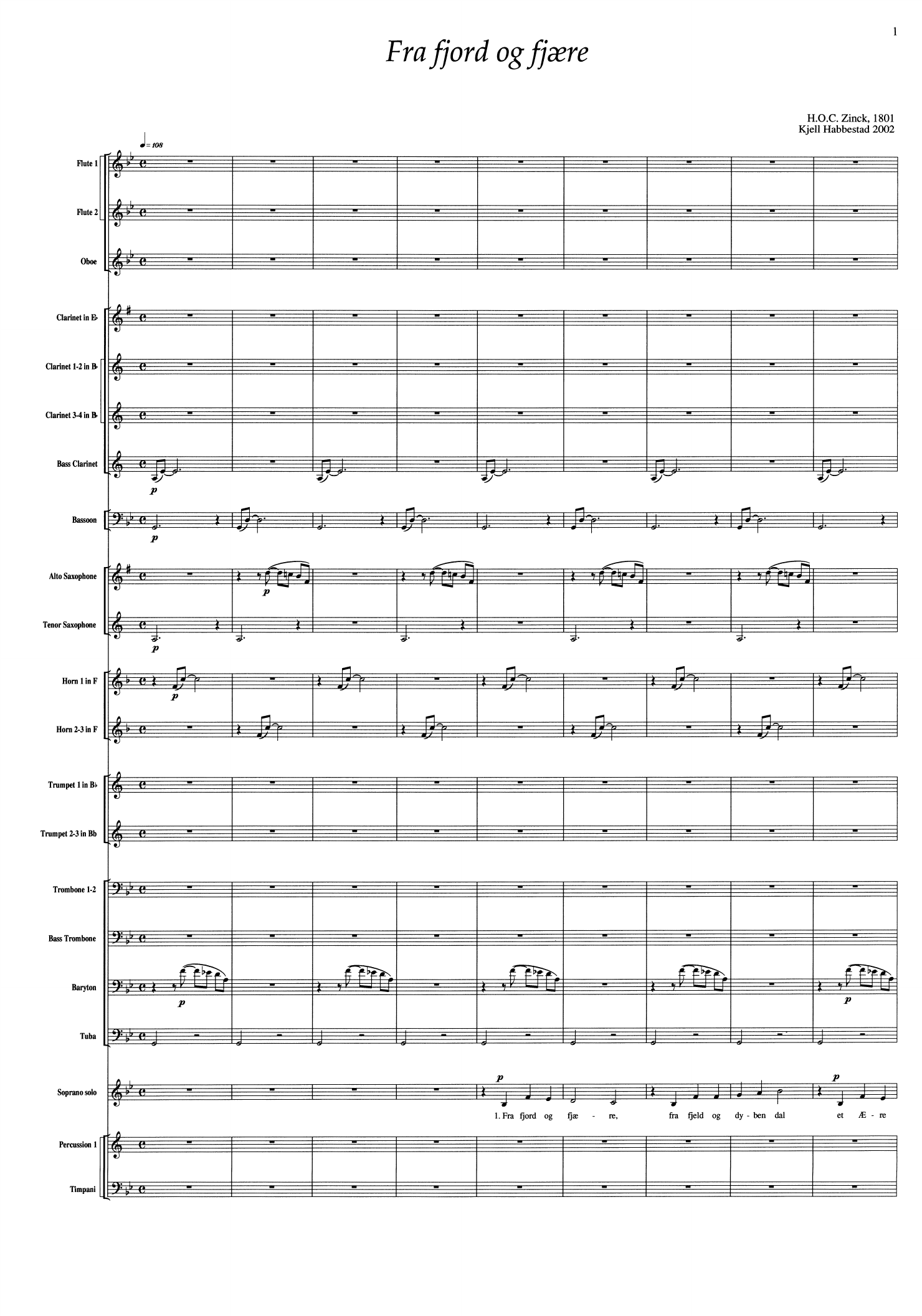 3 Landsstadsalmer - For sopran solo og janitsjarkorps - Bilde 3