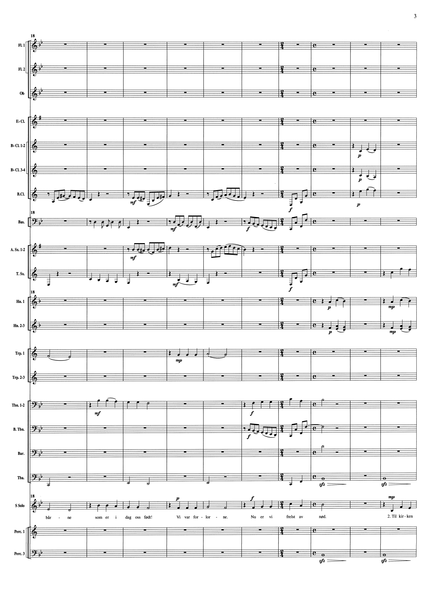 3 Landsstadsalmer - For sopran solo og janitsjarkorps - Bilde 5